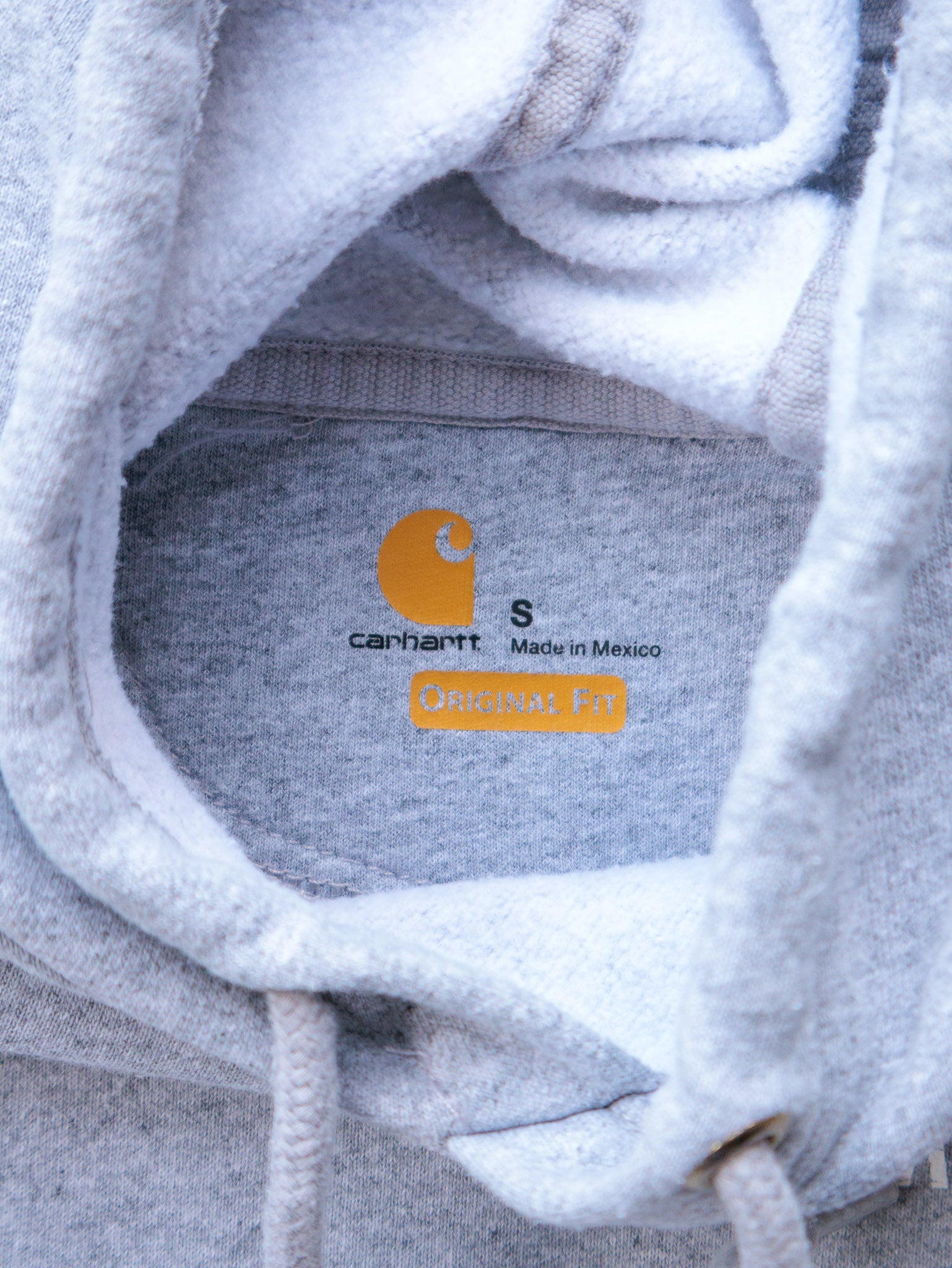 Vintage Grey Carhartt Spell Out Hoodie (S)