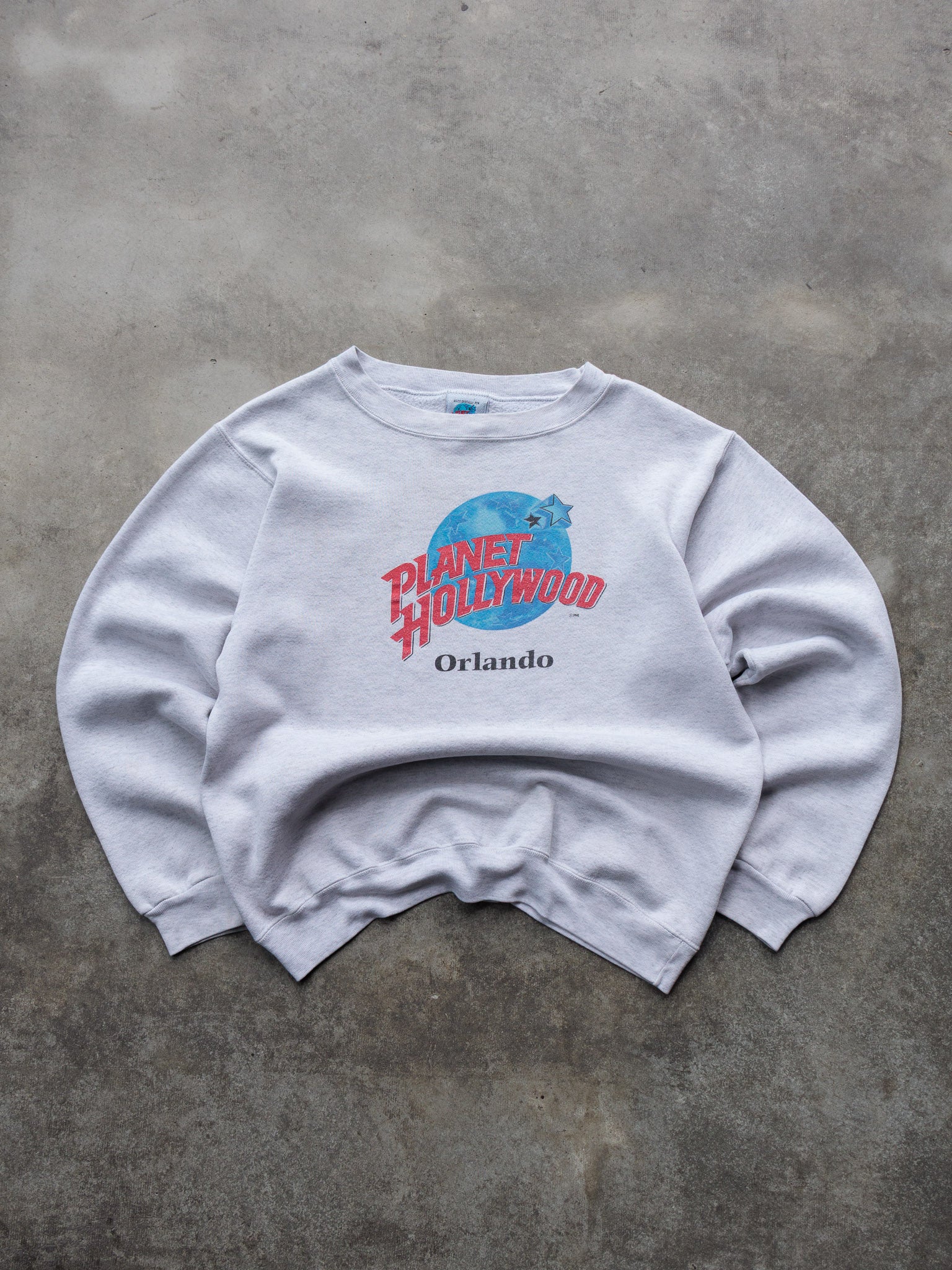 Vintage 90s Grey Planet Hollywood Orlando Sweatshirt (M)