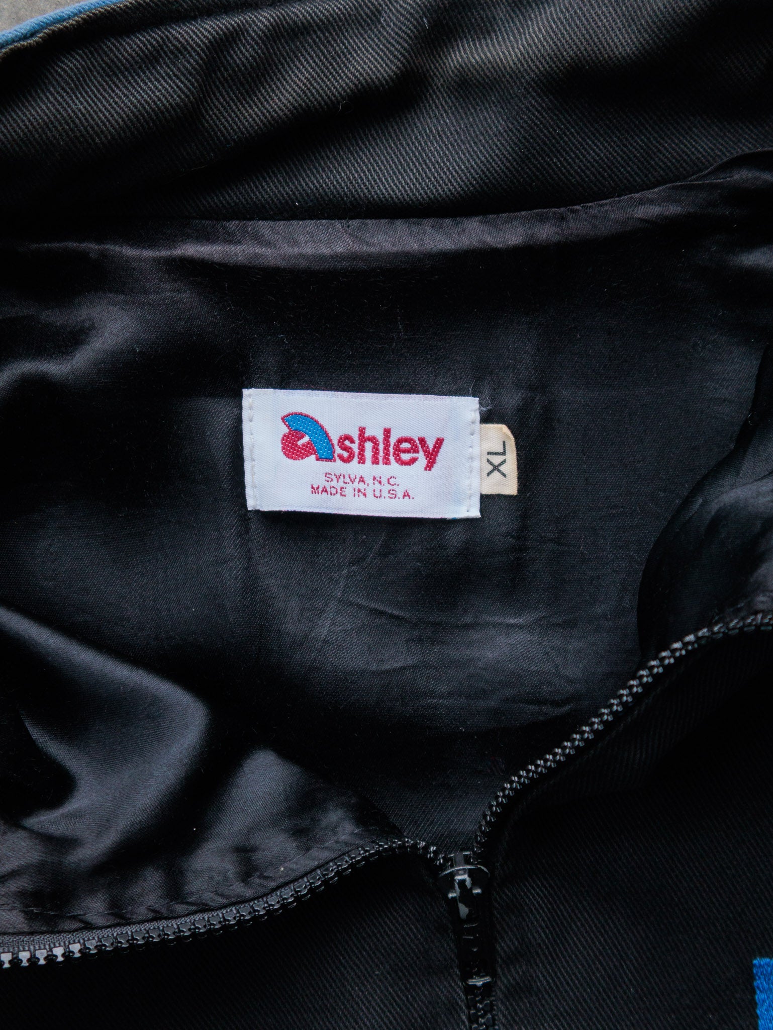 Vintage 90s Black & Blue Stanion Philips Racing Jacket (XL)