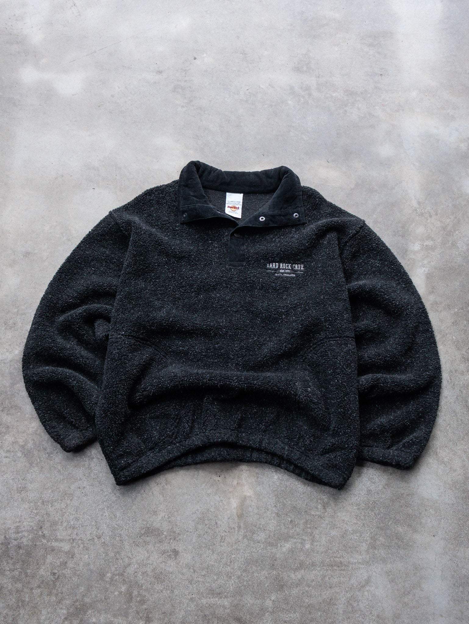 Vintage 90s Hard Rock Cafe Gatlinburg Fleece Sweatshirt (2XL)