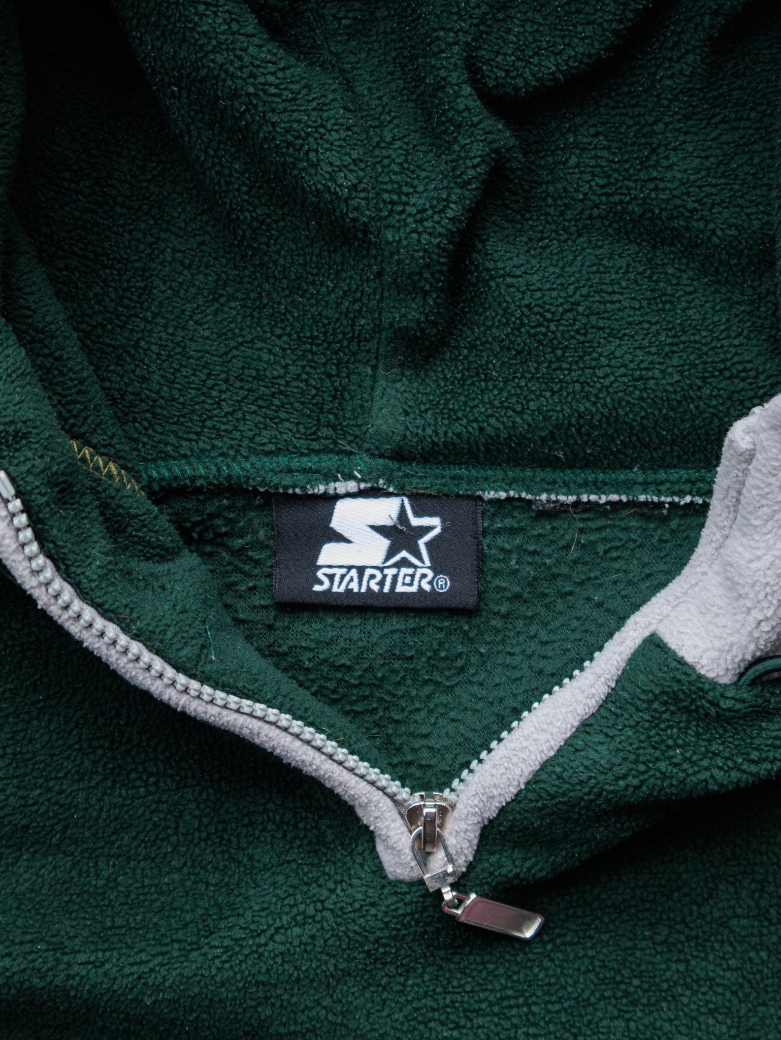 Vintage 90s Starter Quarter Zip Fleece Hoodie (XL)