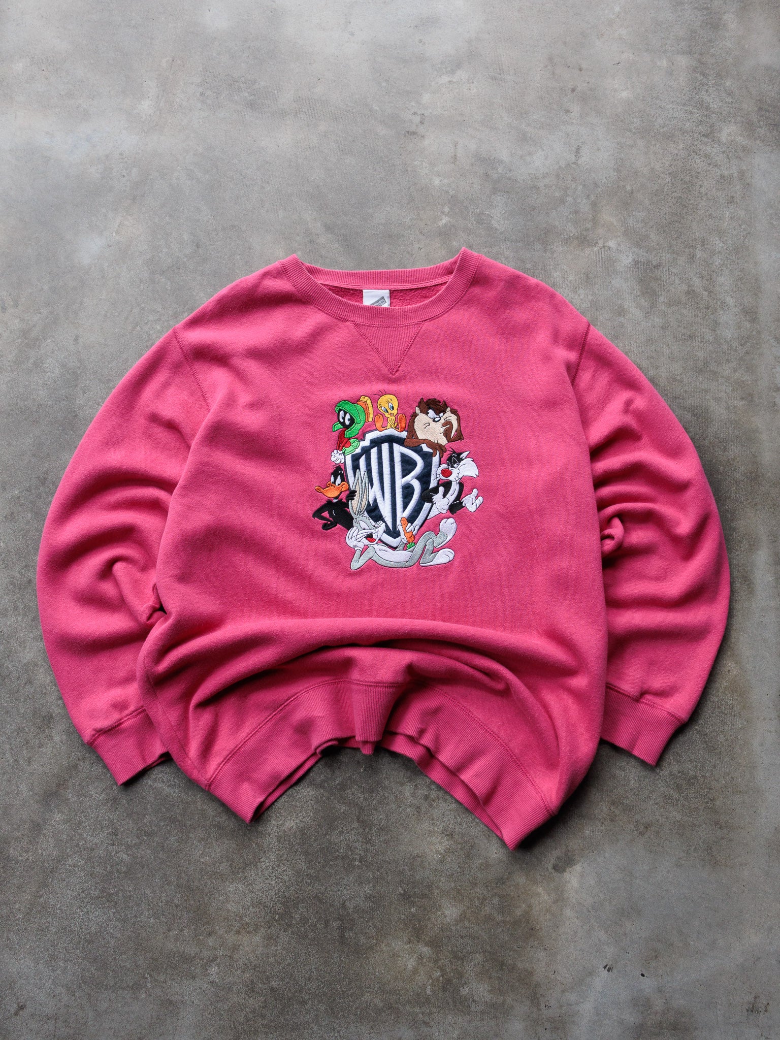 Vintage Pink Warner Bros Looney Tunes Sweatshirt (L)