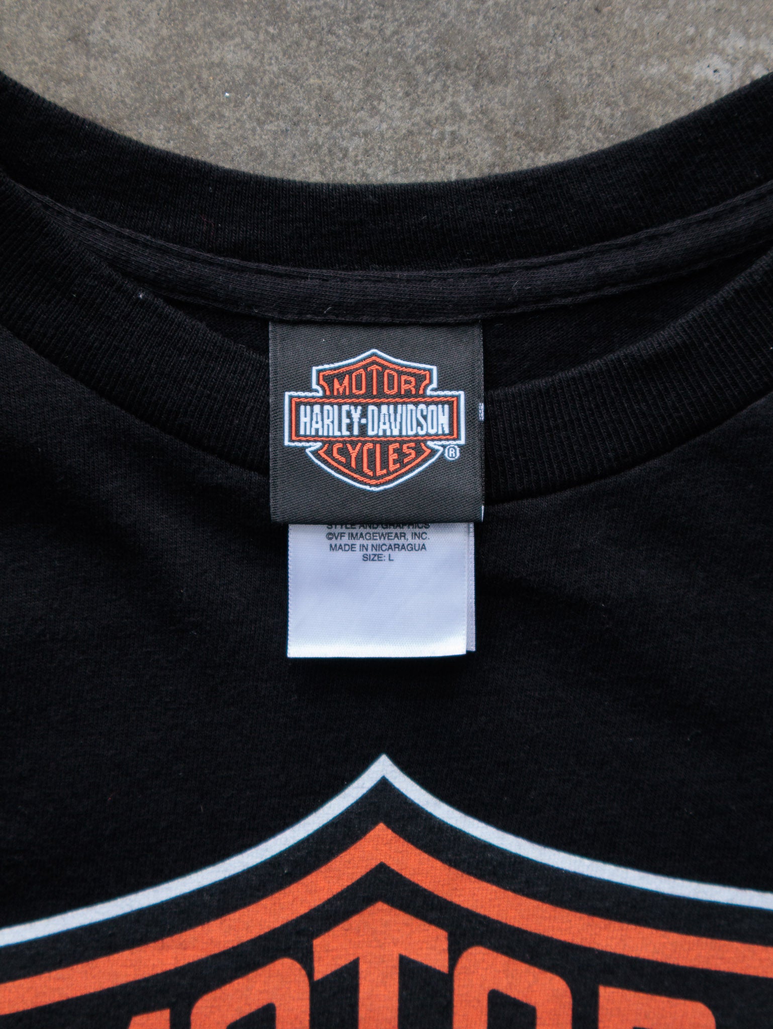 Vintage Black Harley-Davidson Asheboro NC Tee (L)