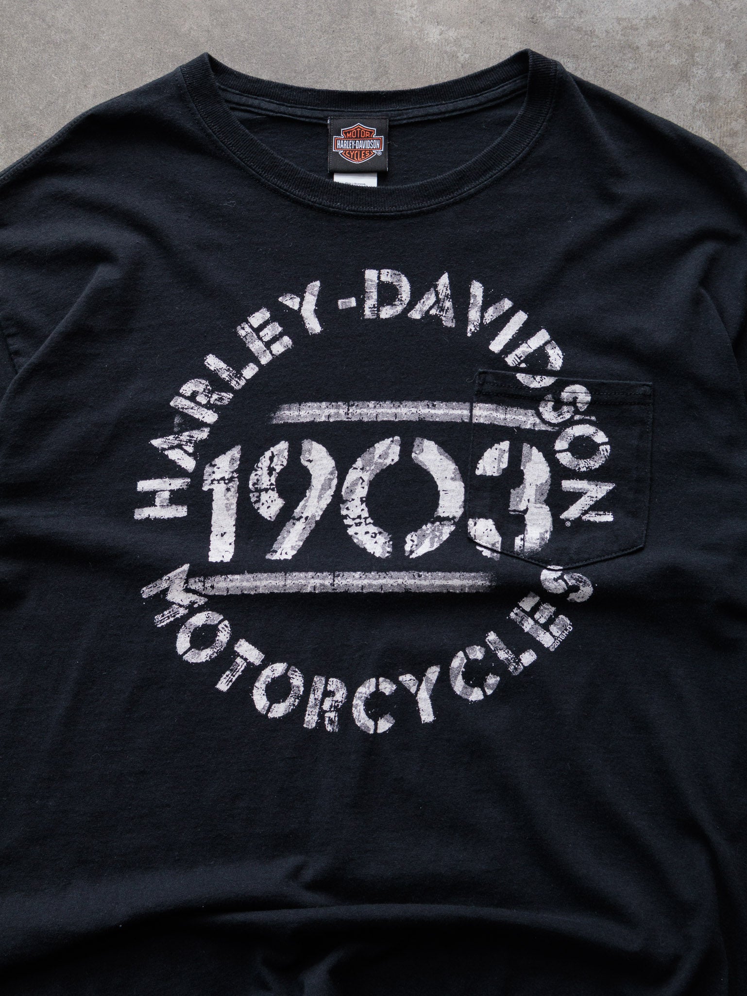 Vintage Harley-Davidson Saddleback Logan UT Pocket Tee (L)