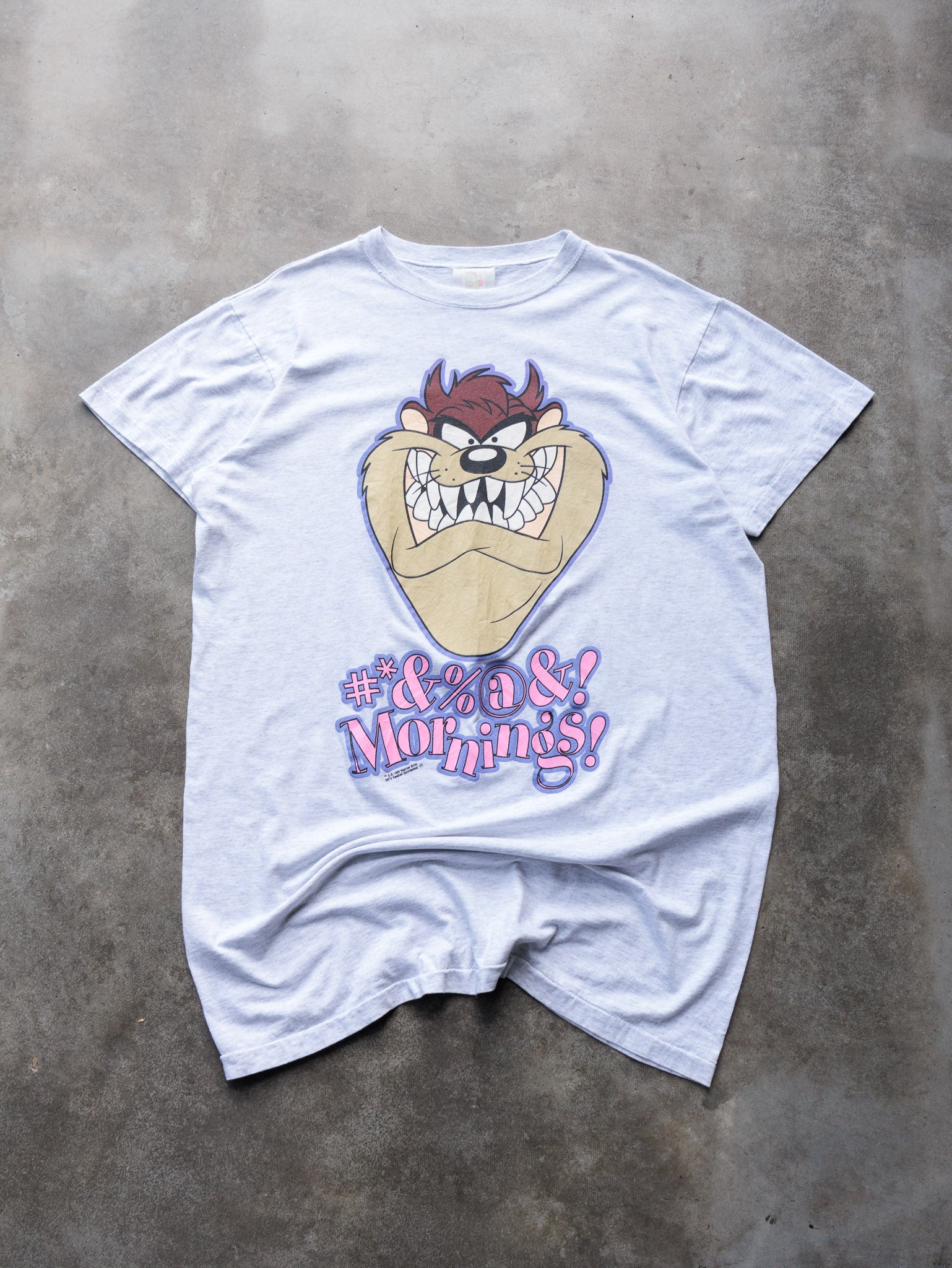 Vintage 1995 Looney Tunes Tasmanian Devil Mornings Tee (XL)