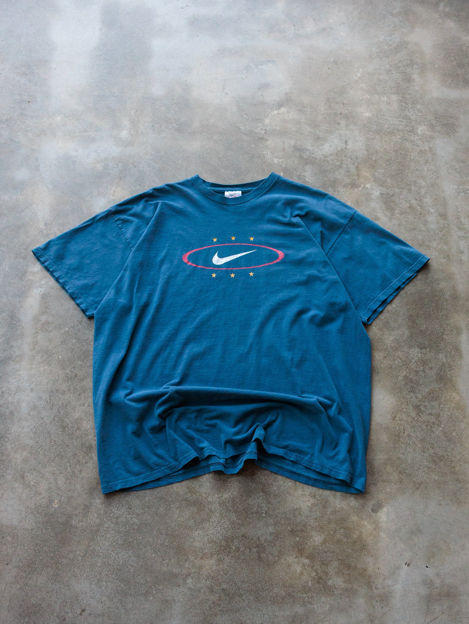 Vintage 90s Teal Nike USA Just Do It Tee (2XL)