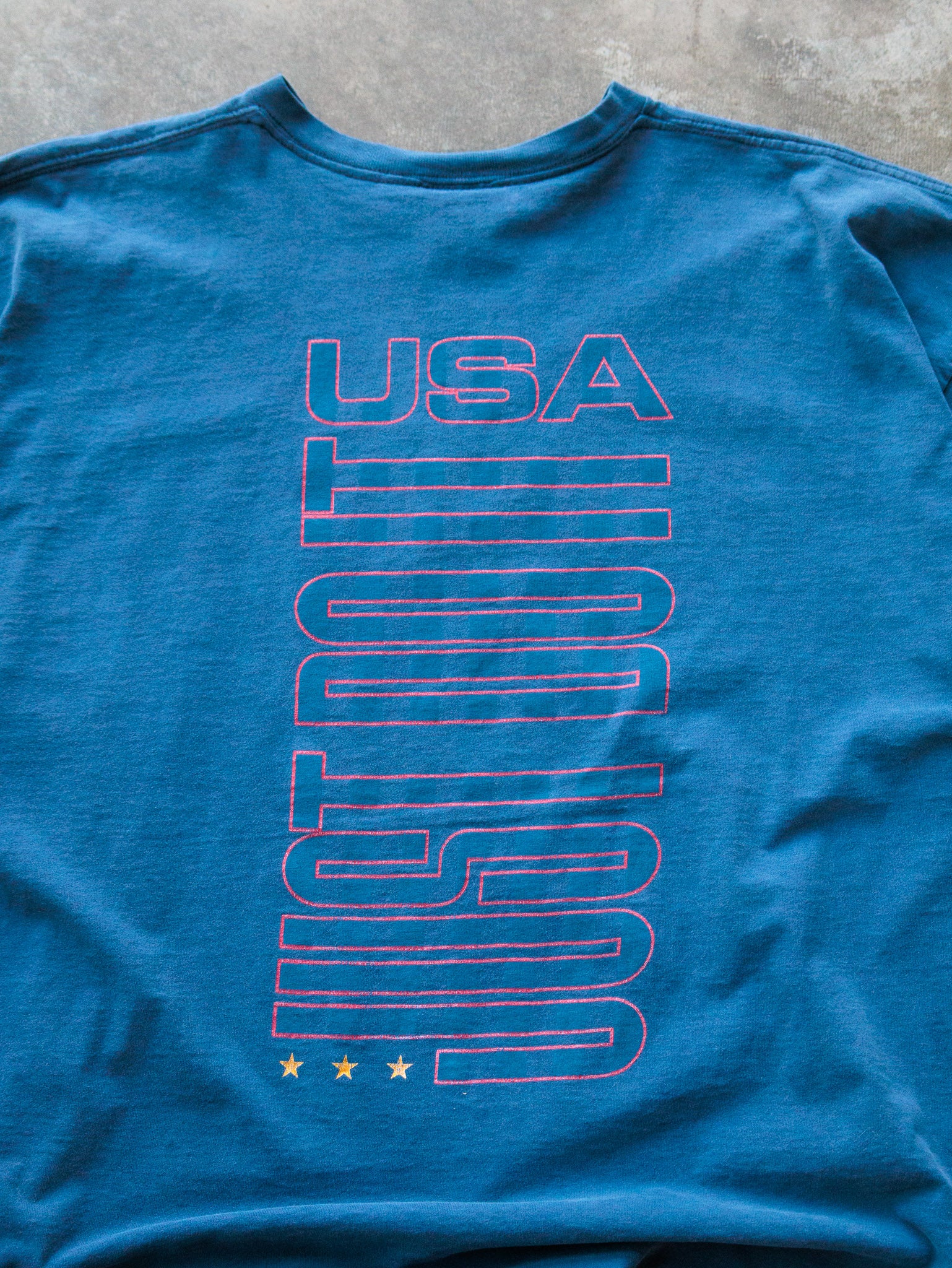 Vintage 90s Teal Nike USA Just Do It Tee (2XL)