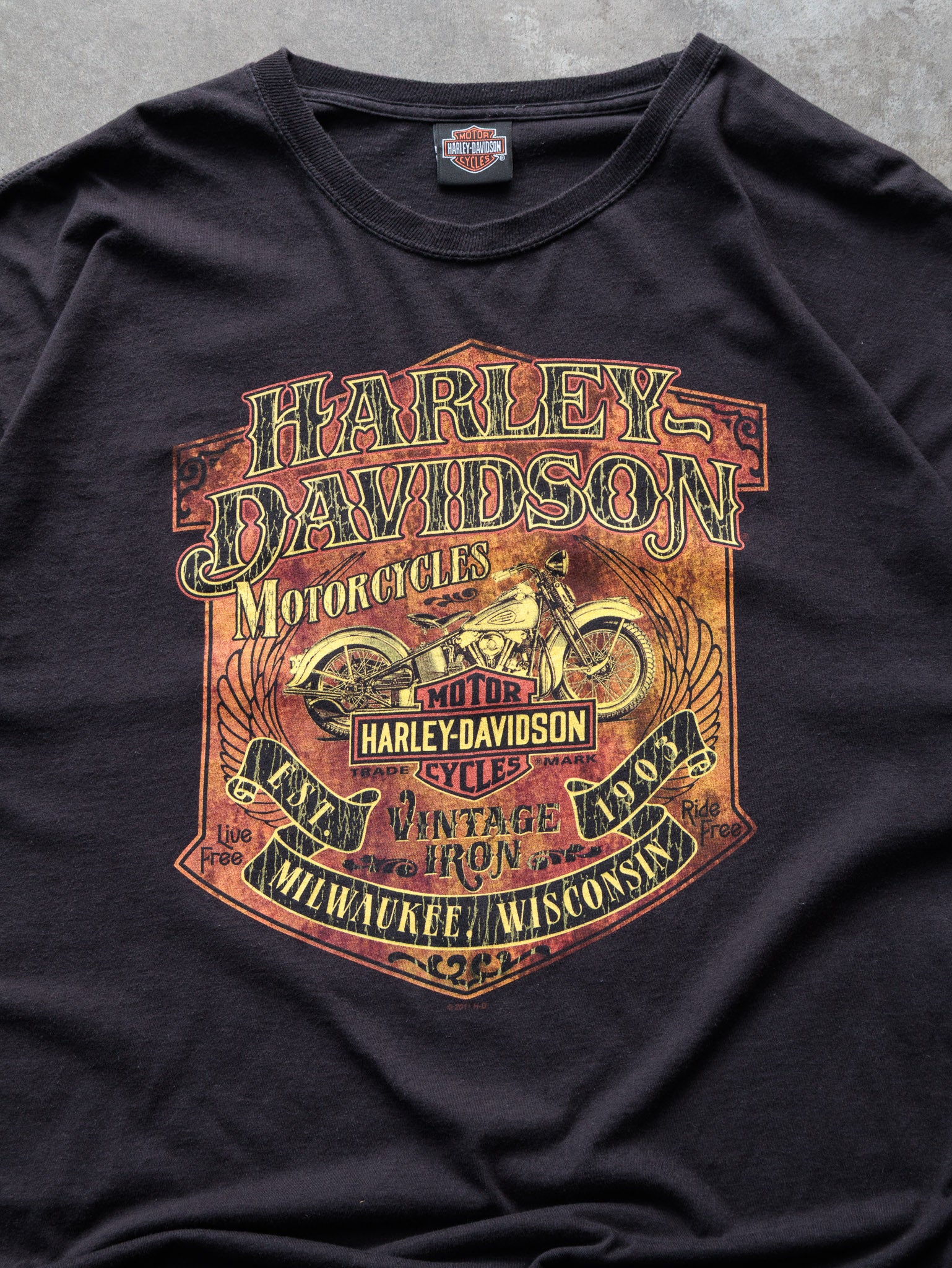 Vintage 2011 Harley-Davidson Dodge City Kansas Tee (XL)