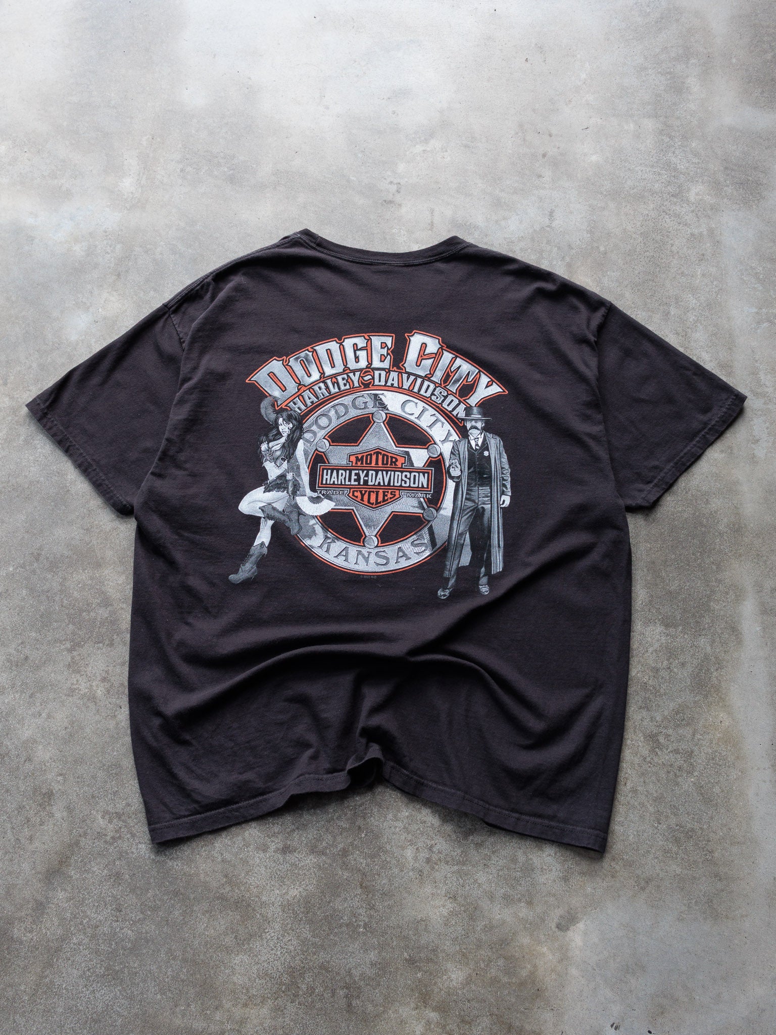 Vintage 2011 Harley-Davidson Dodge City Kansas Tee (XL)