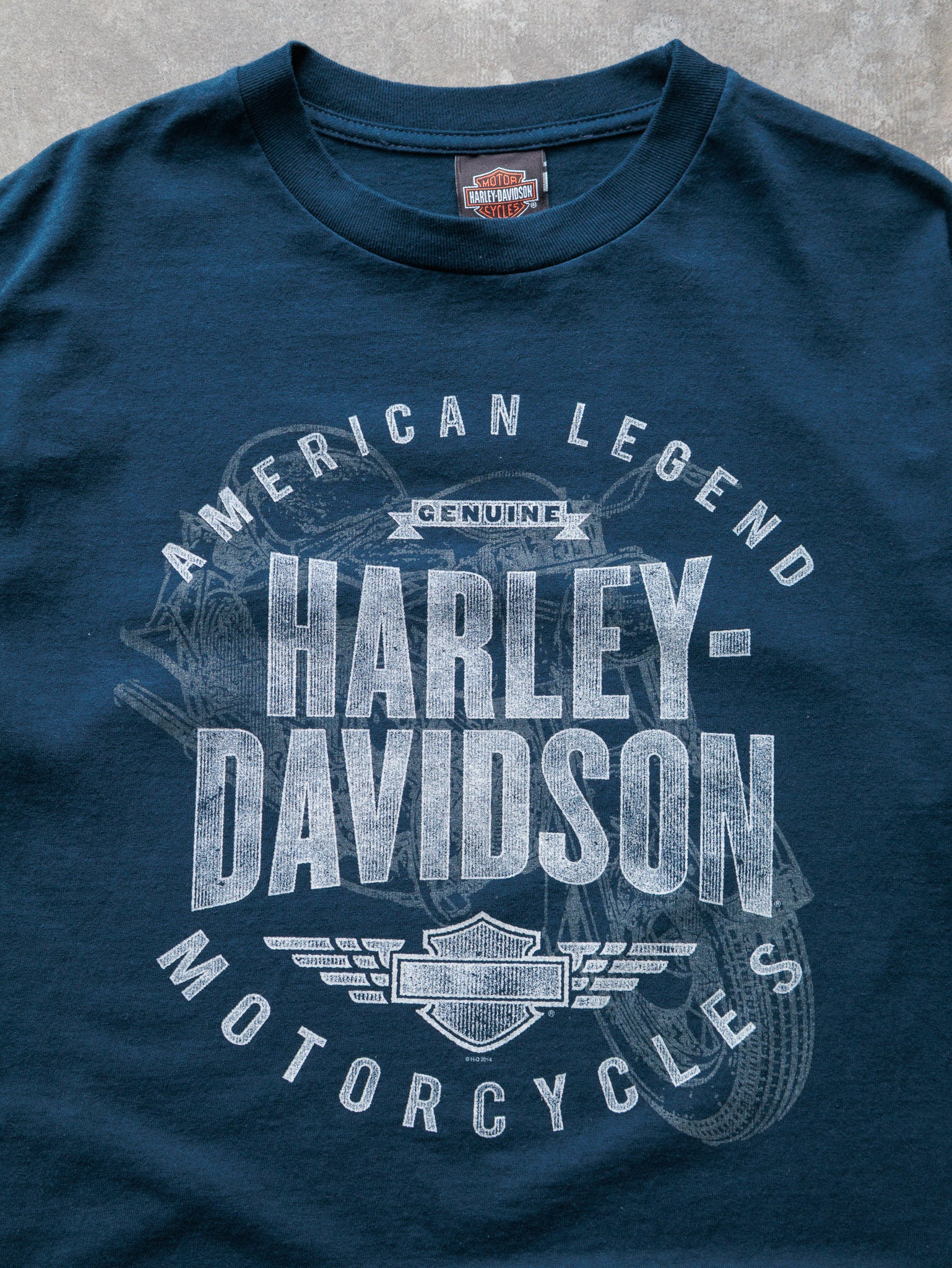 Vintage Navy Harley-Davidson Tulsa Oklahoma Tee (M)