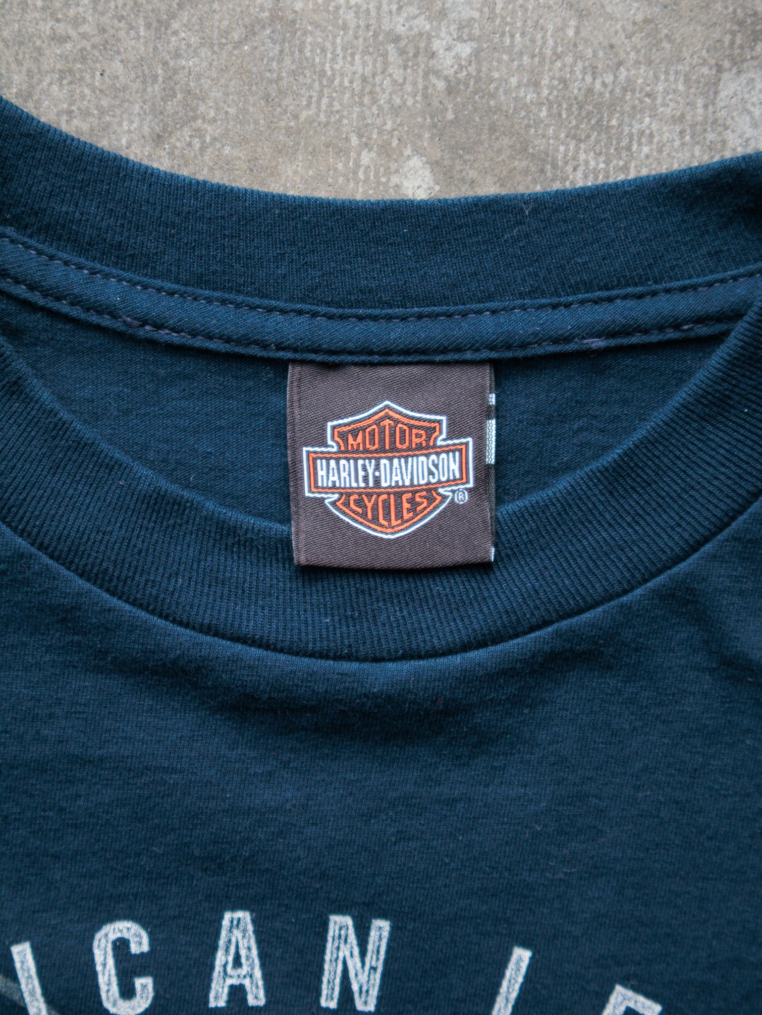 Vintage Navy Harley-Davidson Tulsa Oklahoma Tee (M)