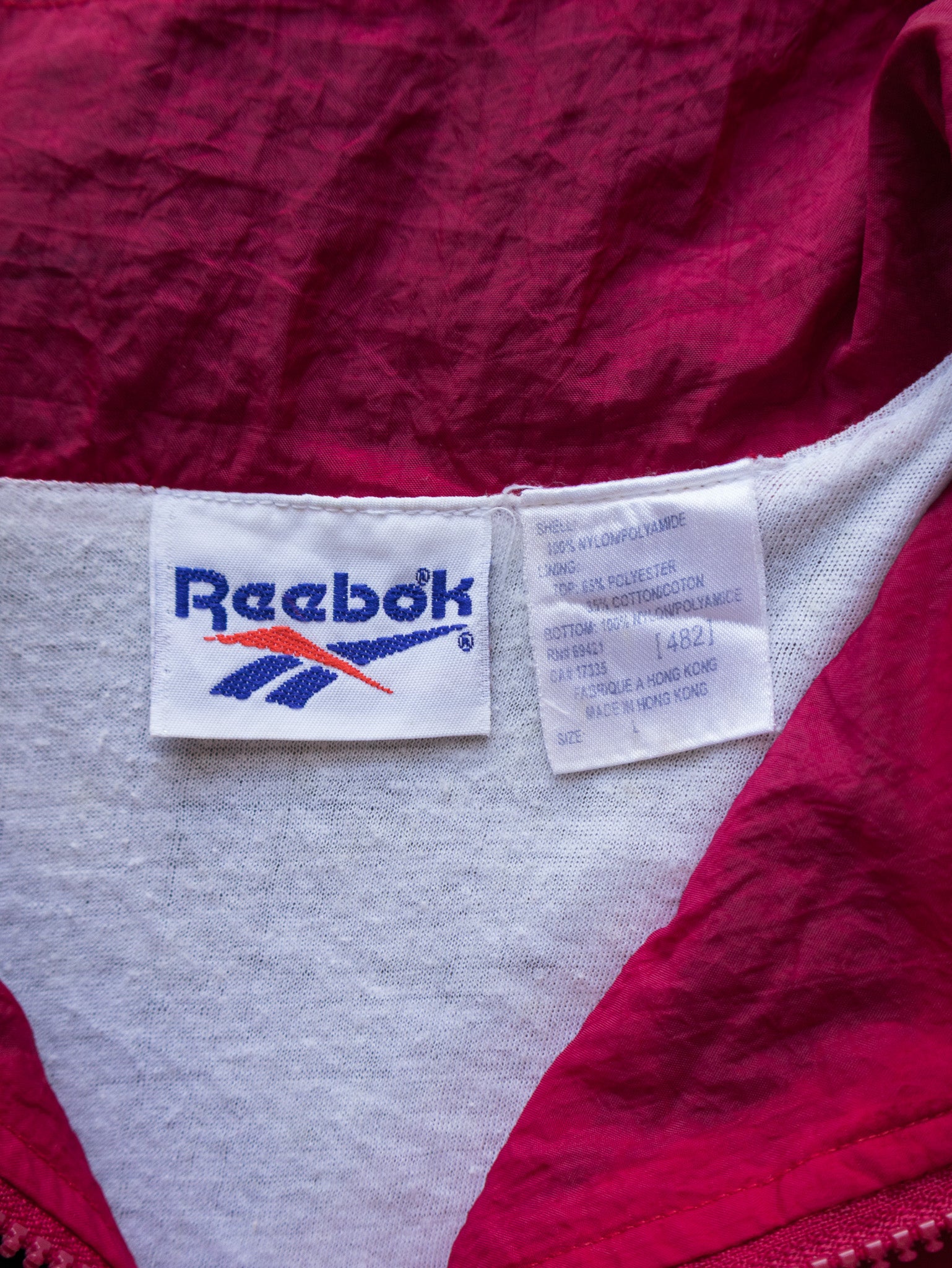 Vintage Black & Red Reebok Windbreaker (L)