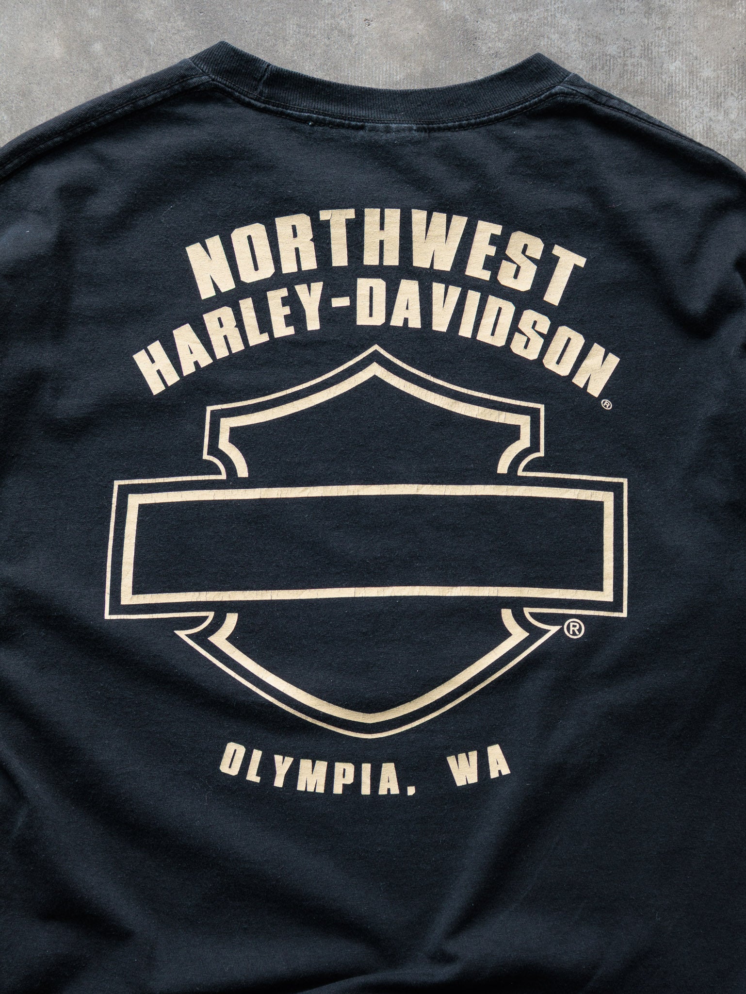 Black Harley-Davidson Olympia WA Tee (L)
