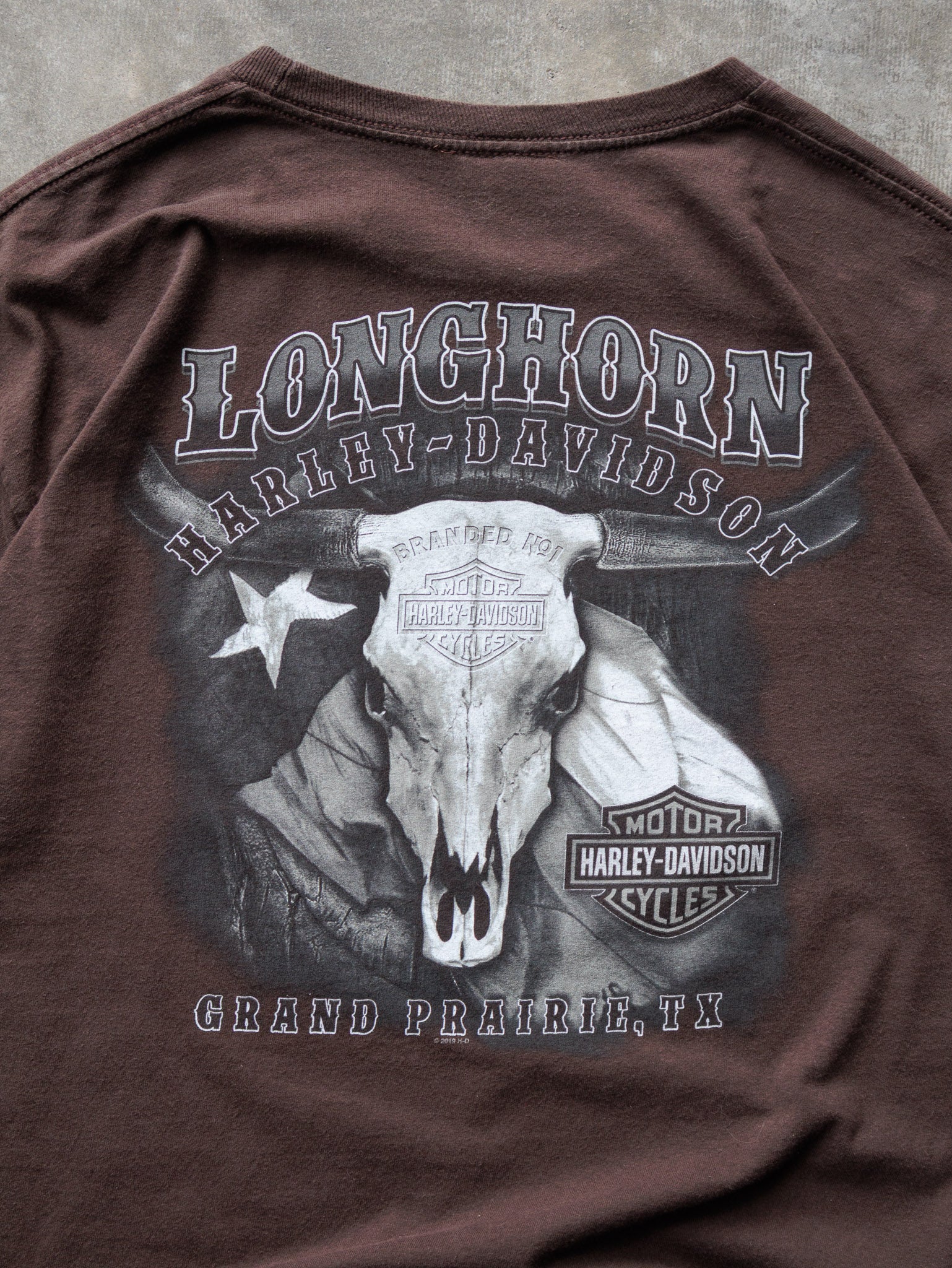 2019 Brown Harley-Davidson Grand Prairie Texas Tee (L)