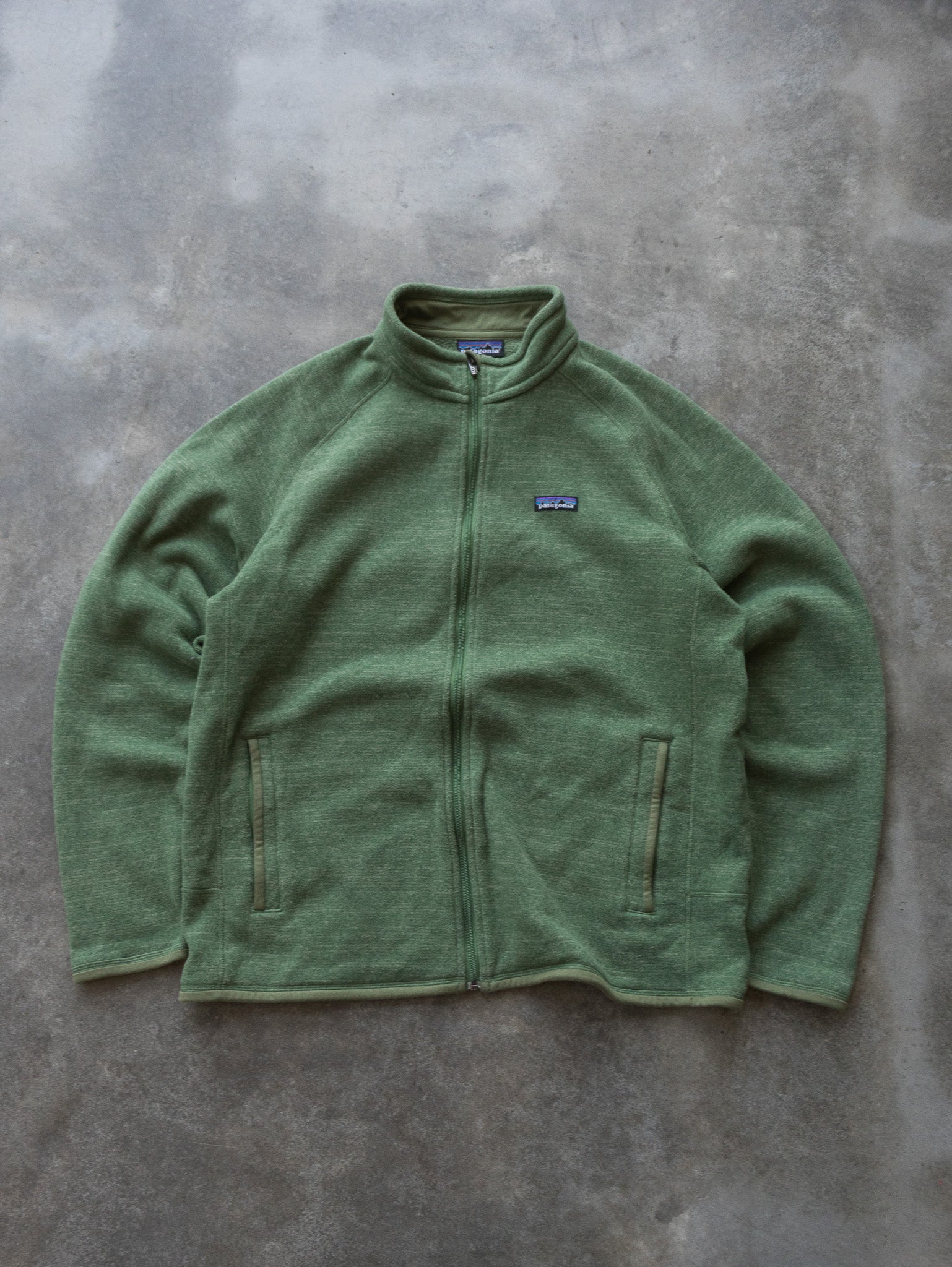Vintage Green Patagonia Fleece Jacket (XL)