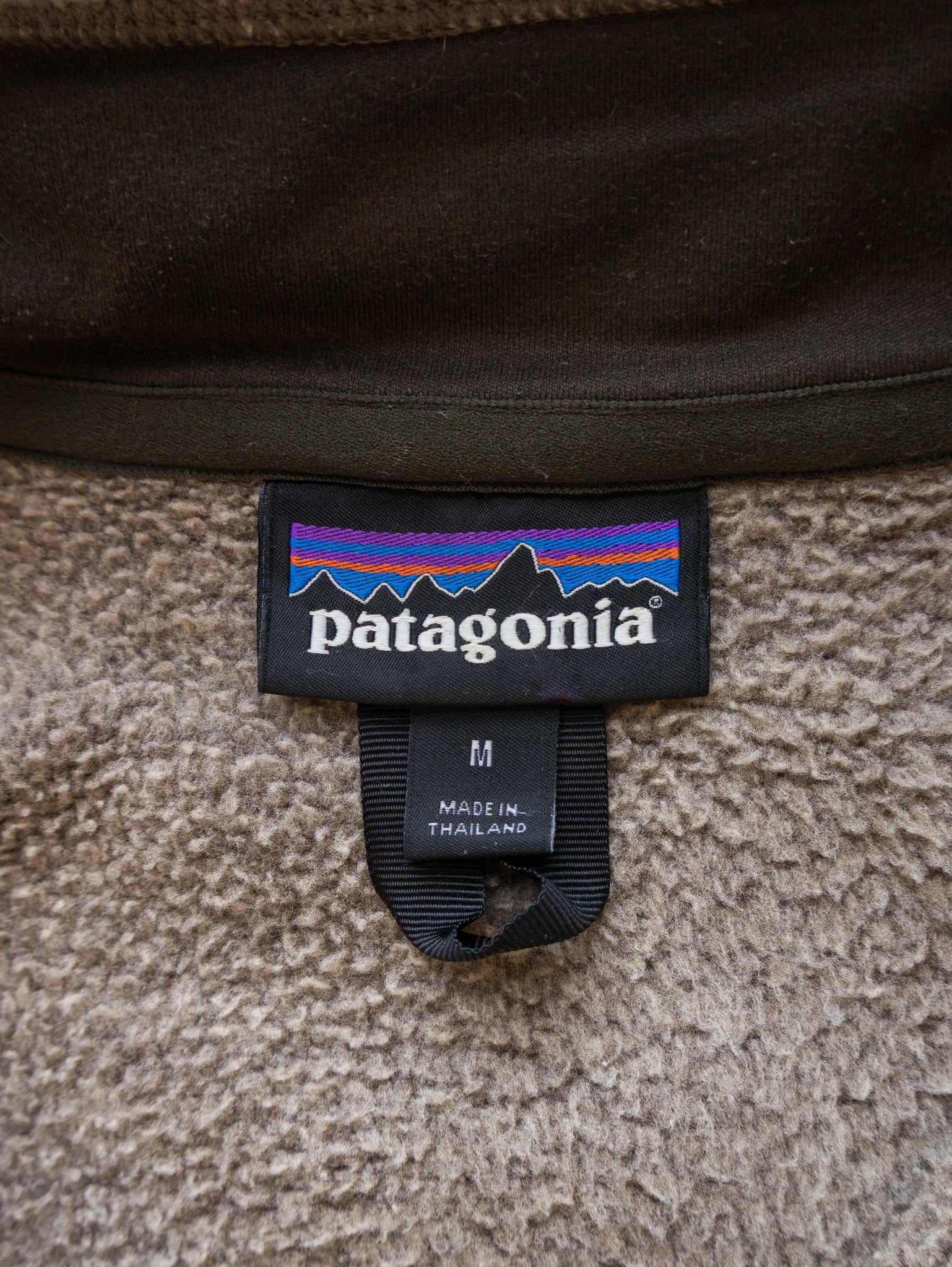 Vintage Brown Patagonia Quarter Zip Fleece (M)