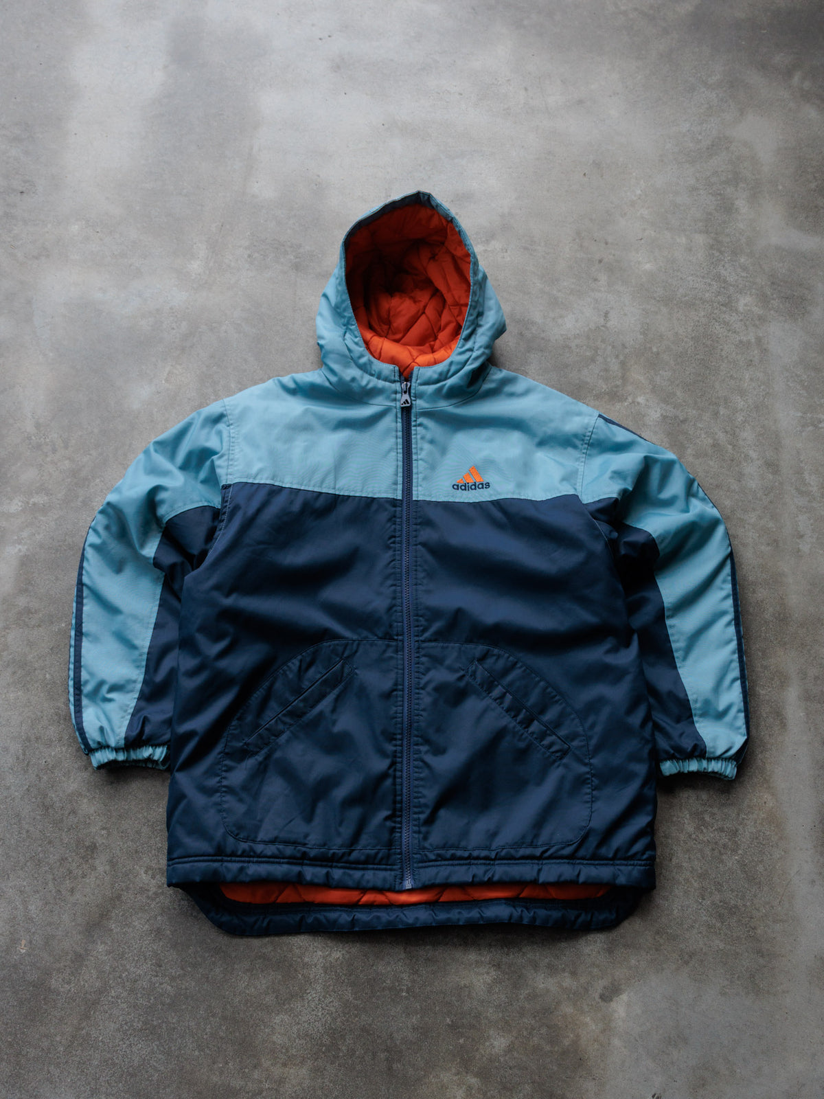Vintage 00s Navy Adidas Colourblock Jacket (L)