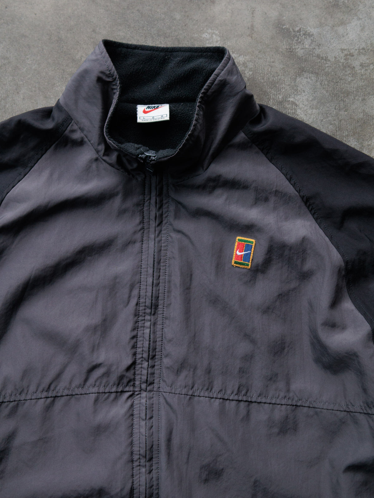 Vintage 90s Grey Nike Court Colourblock Jacket (L)