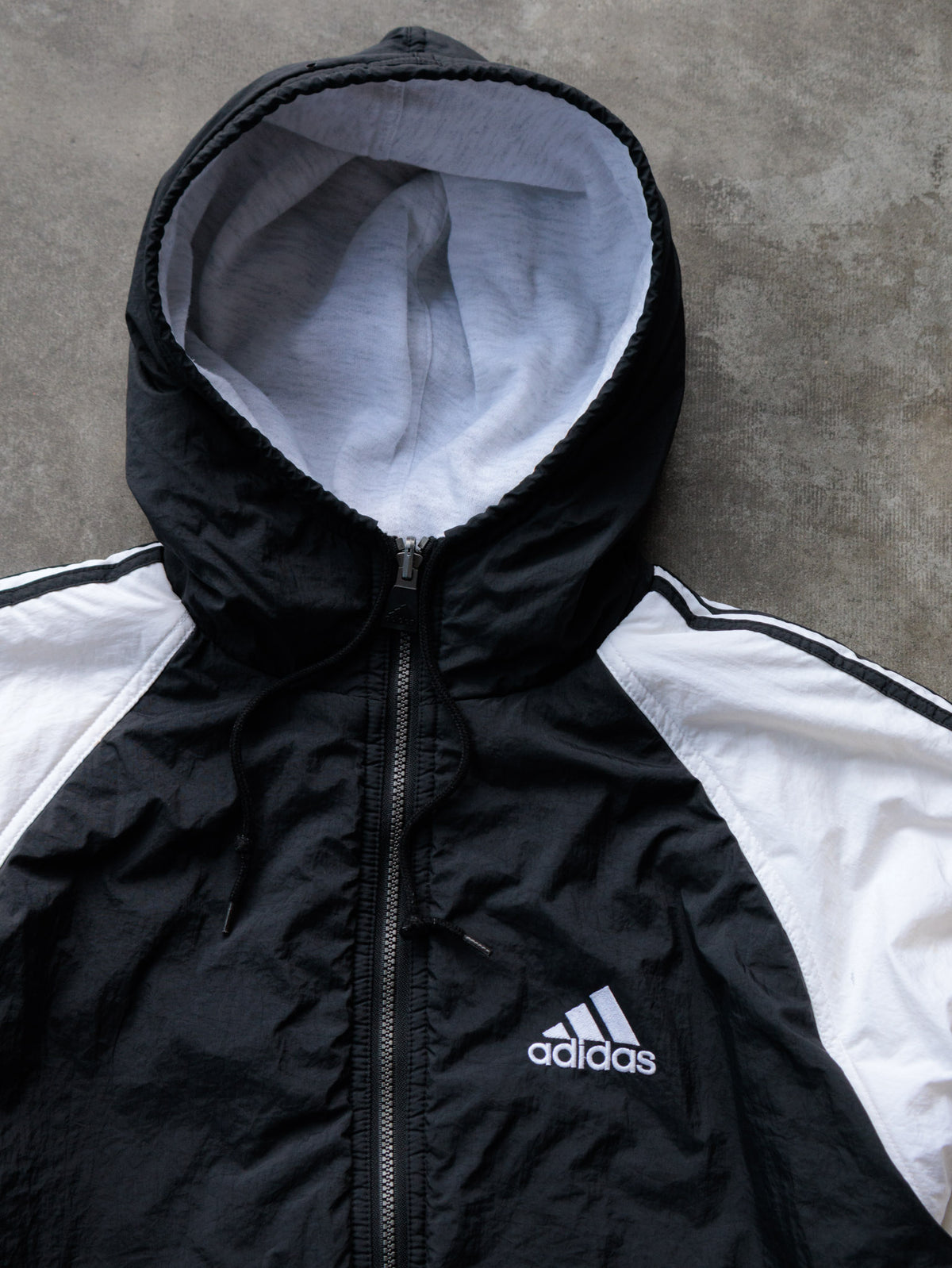 Vintage 90s Black Adidas Colourblock Puffer Jacket (M)