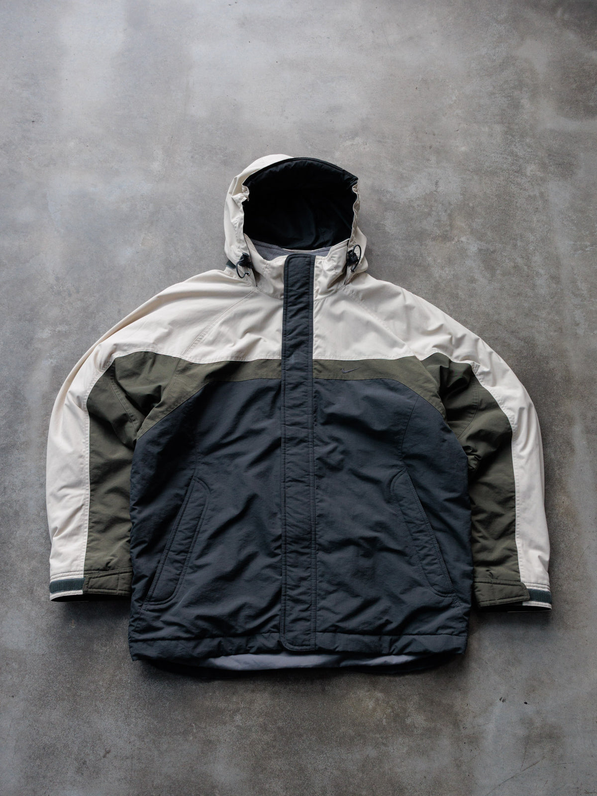 Vintage 90s Black Nike Colourblock Jacket (M)