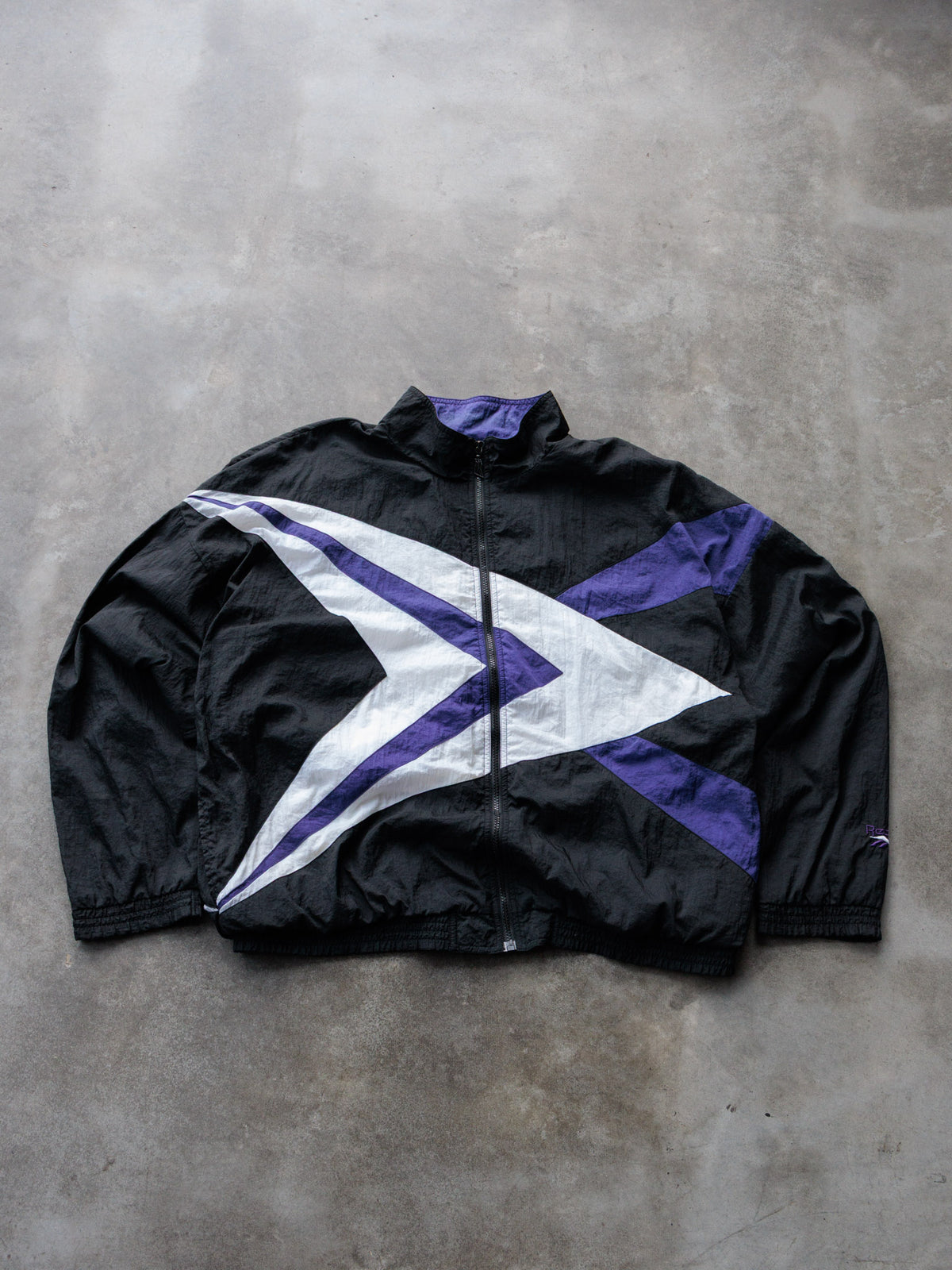 Vintage 90s Black Reebok Colourblock Jacket (XL)