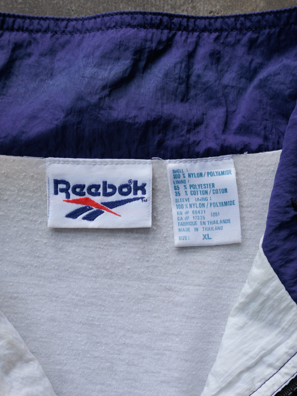 Vintage 90s Black Reebok Colourblock Jacket (XL)