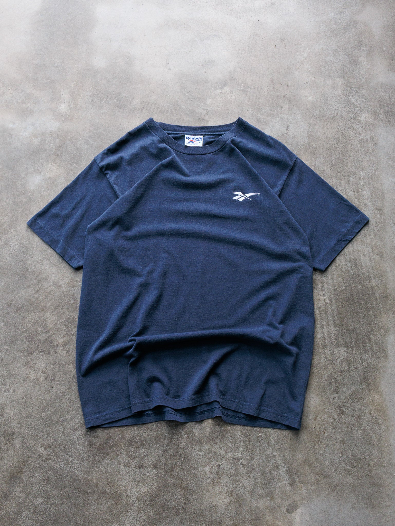 Vintage 90s Navy Reebok Logo Tee (XL)