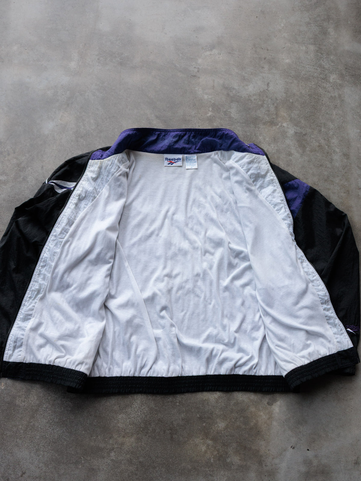 Vintage 90s Black Reebok Colourblock Jacket (XL)
