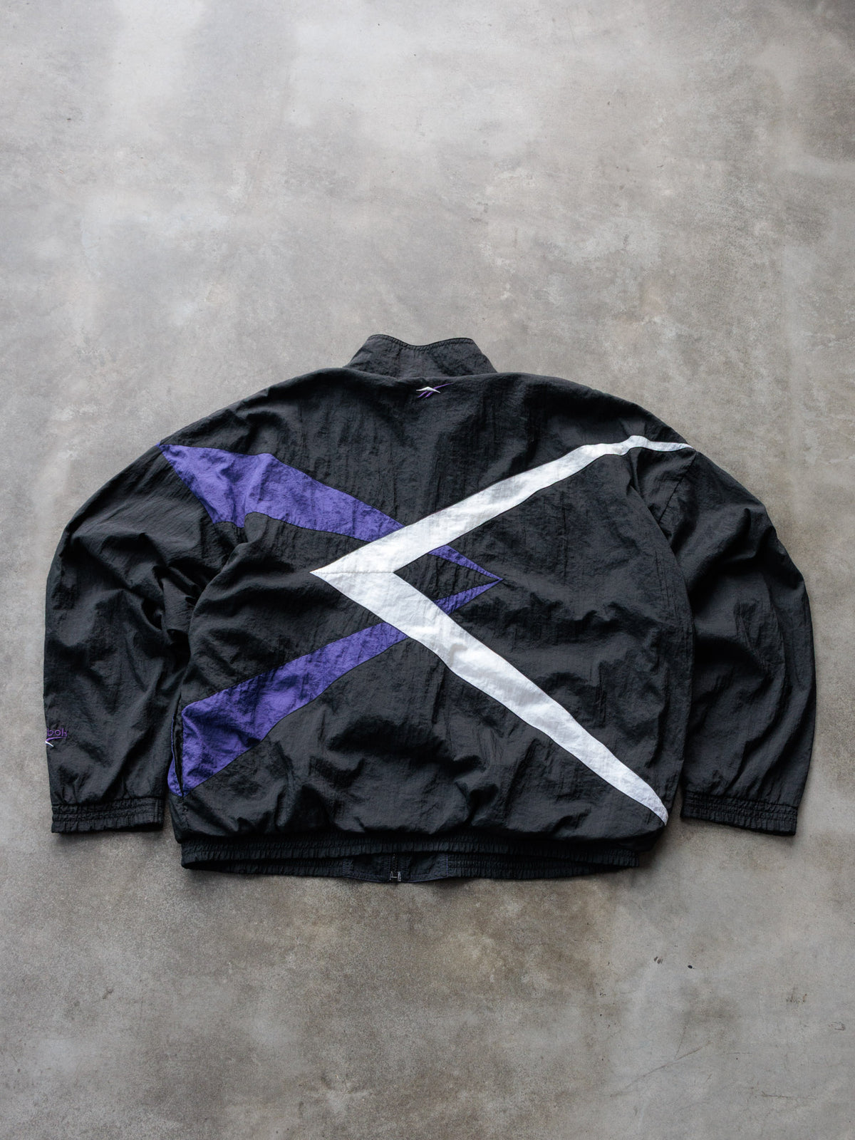 Vintage 90s Black Reebok Colourblock Jacket (XL)