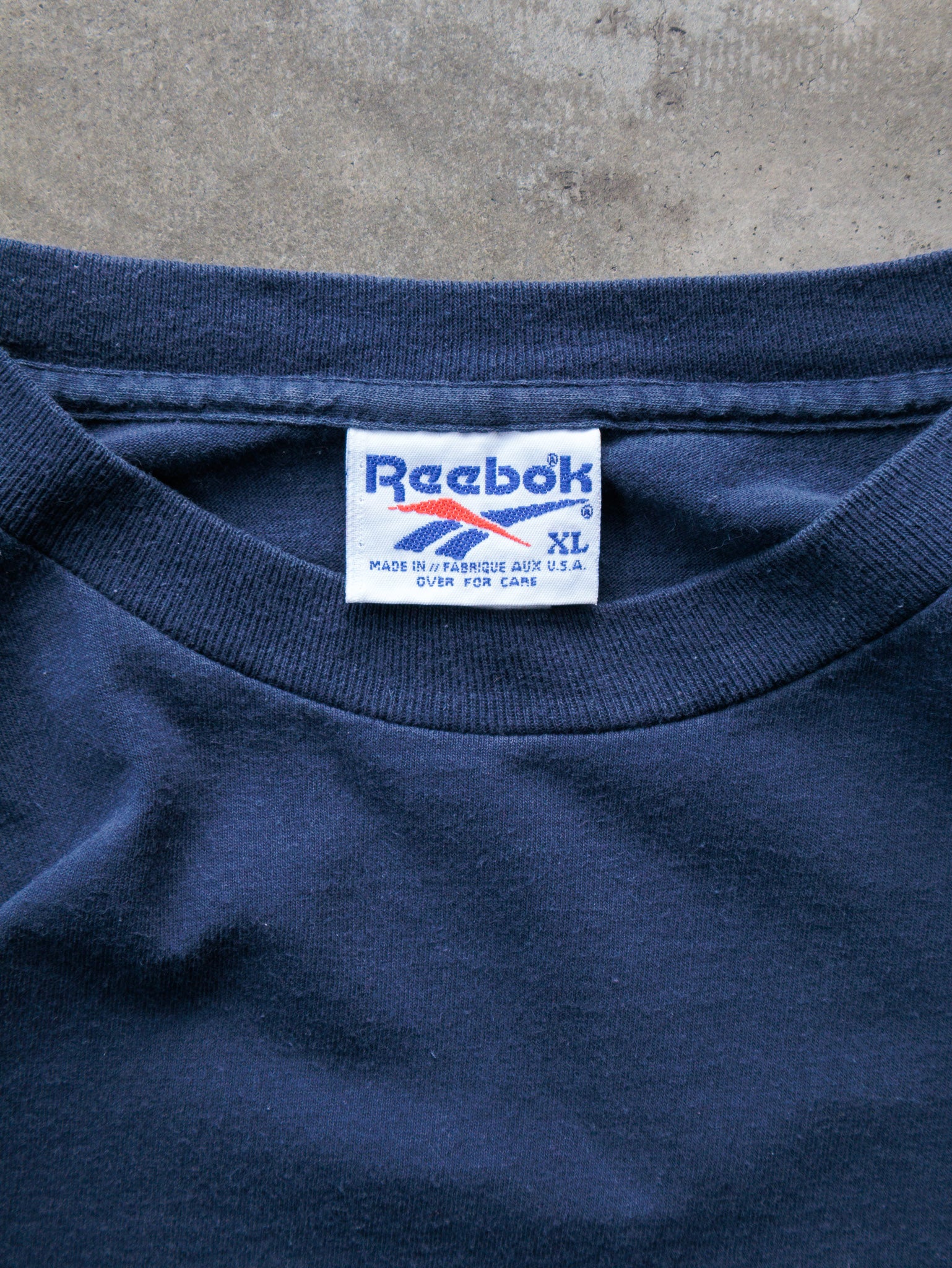 Vintage 90s Navy Reebok Logo Tee (XL)