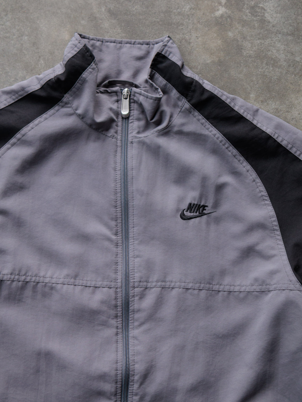 Vintage Grey Nike Colourblock Track Jacket (L)