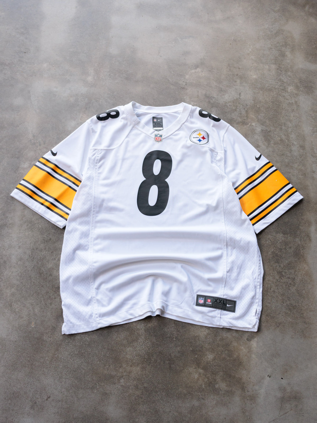 White Nike Pittsburgh Steelers Pickett Jersey (2XL)