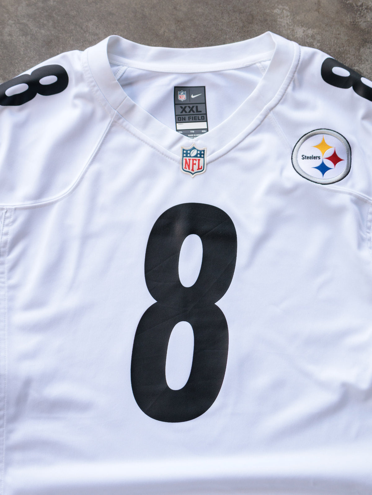 White Nike Pittsburgh Steelers Pickett Jersey (2XL)