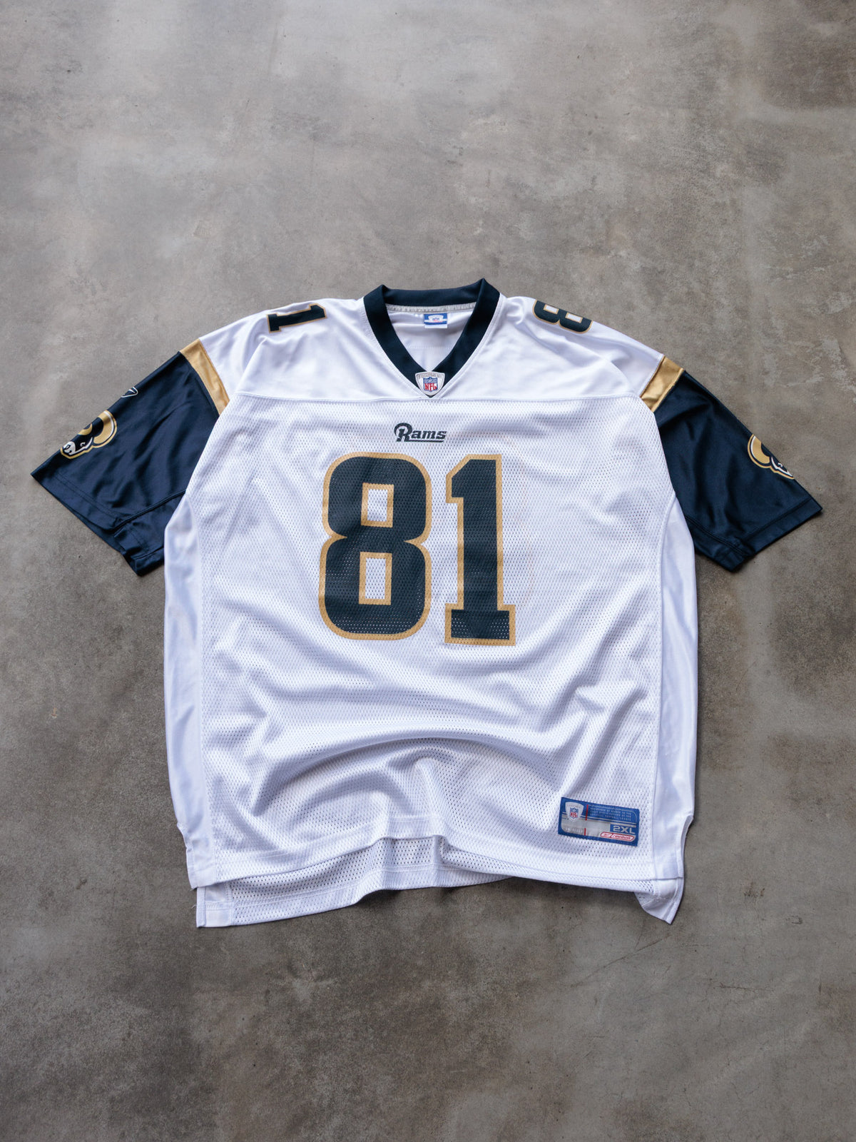 Vintage 00s White Reebok St. Louis Rams Holt Jersey (2XL)