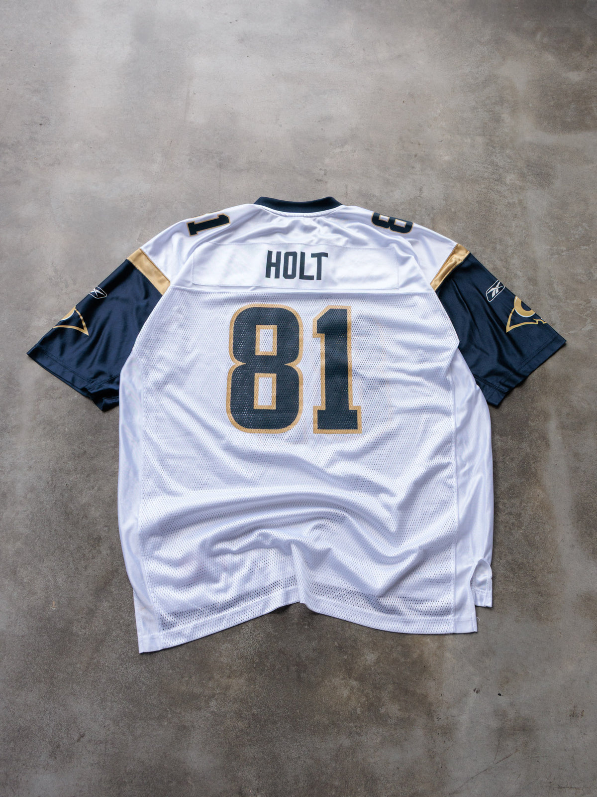 Vintage 00s White Reebok St. Louis Rams Holt Jersey (2XL)