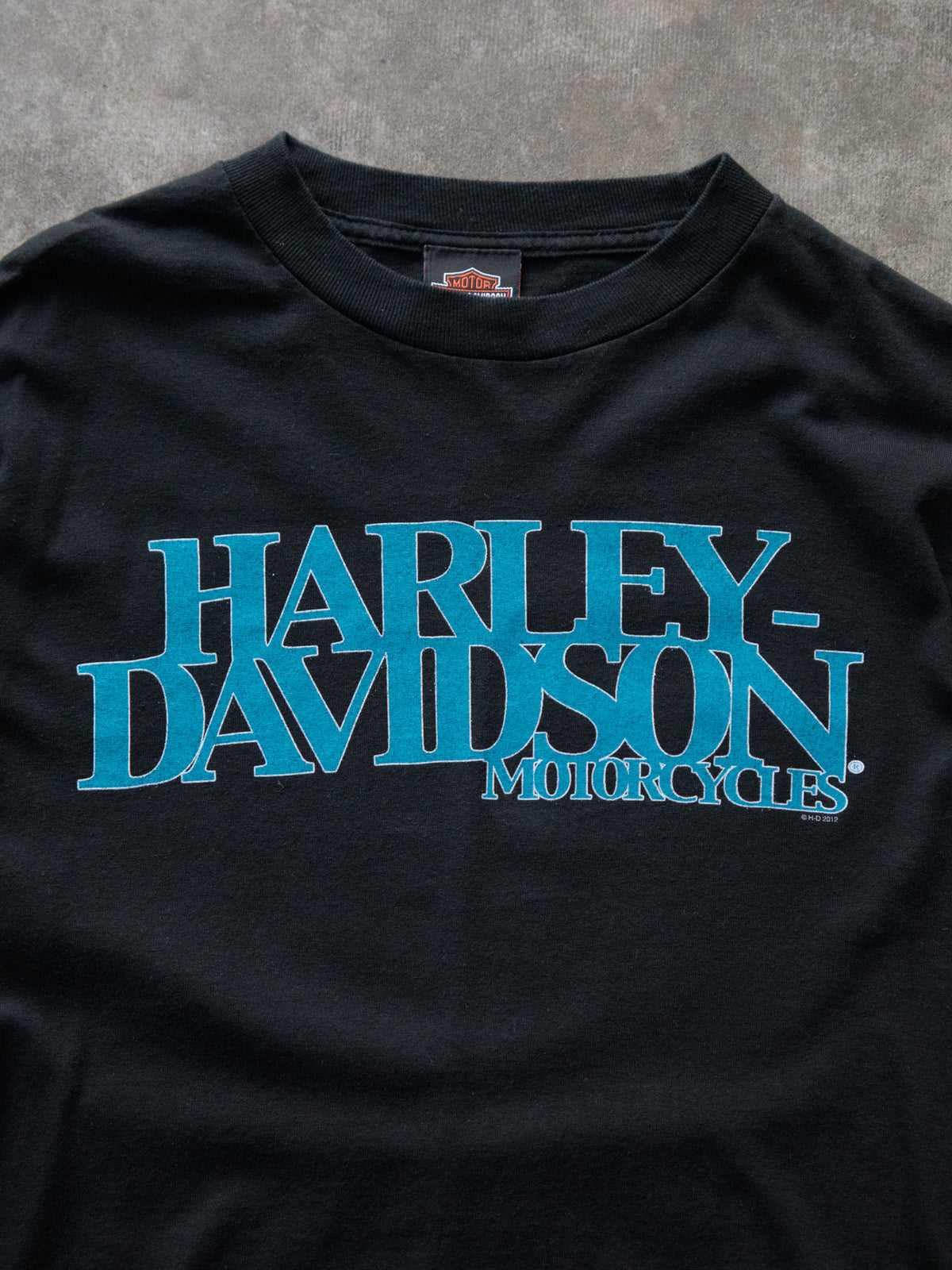 Vintage 2012 Black Harley-Davidson Ithaca Cayuta New York Long Sleeve Tee (L)