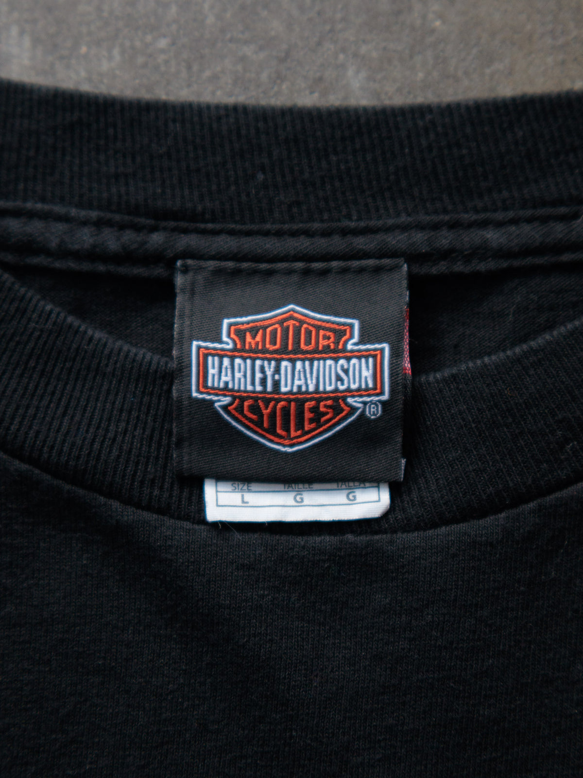 Vintage 2012 Black Harley-Davidson Ithaca Cayuta New York Long Sleeve Tee (L)