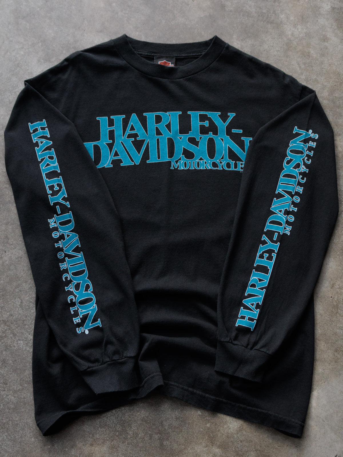 Vintage 2012 Black Harley-Davidson Ithaca Cayuta New York Long Sleeve Tee (L)