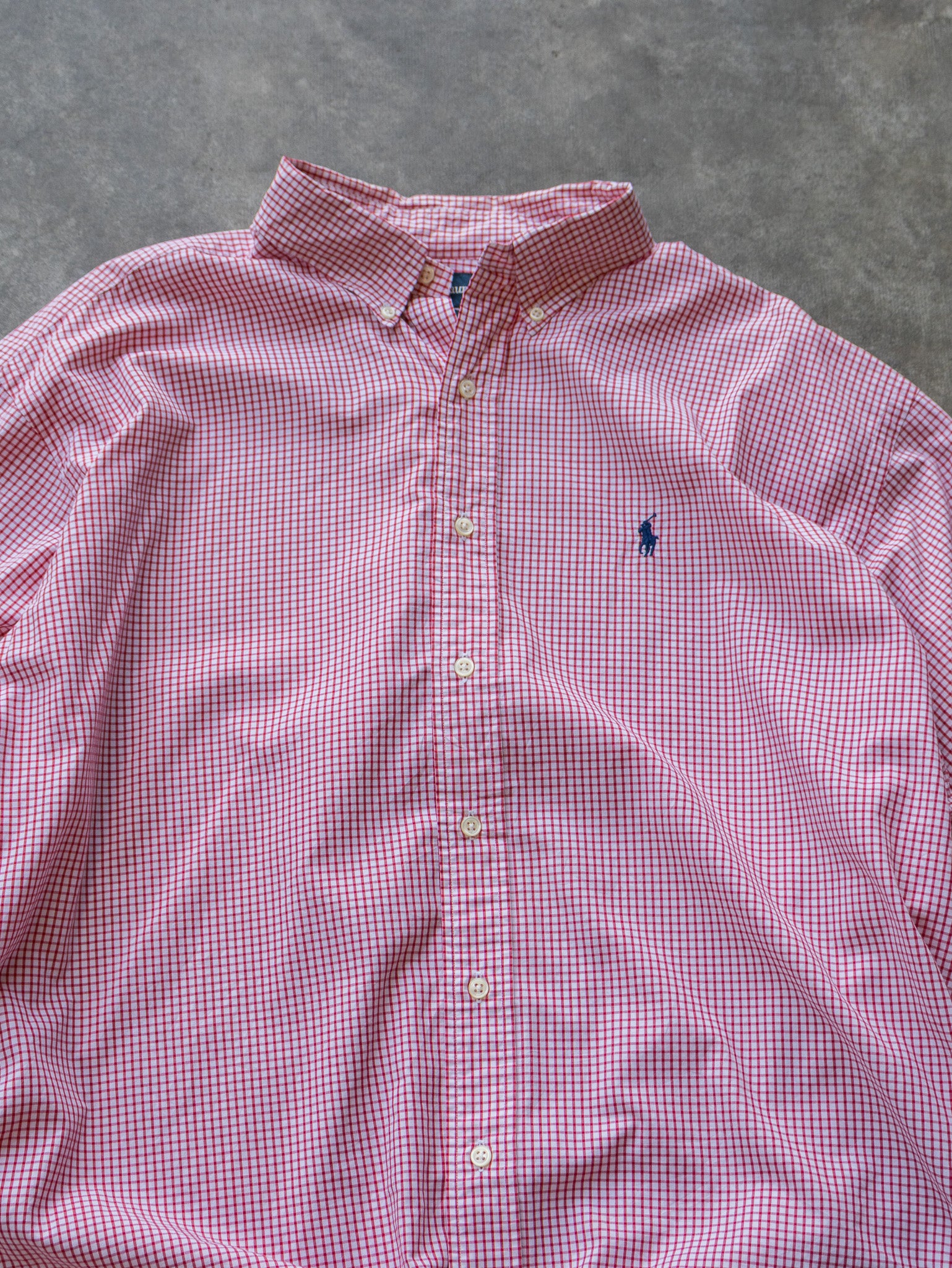 Vintage Red Check Ralph Lauren Shirt (XL)