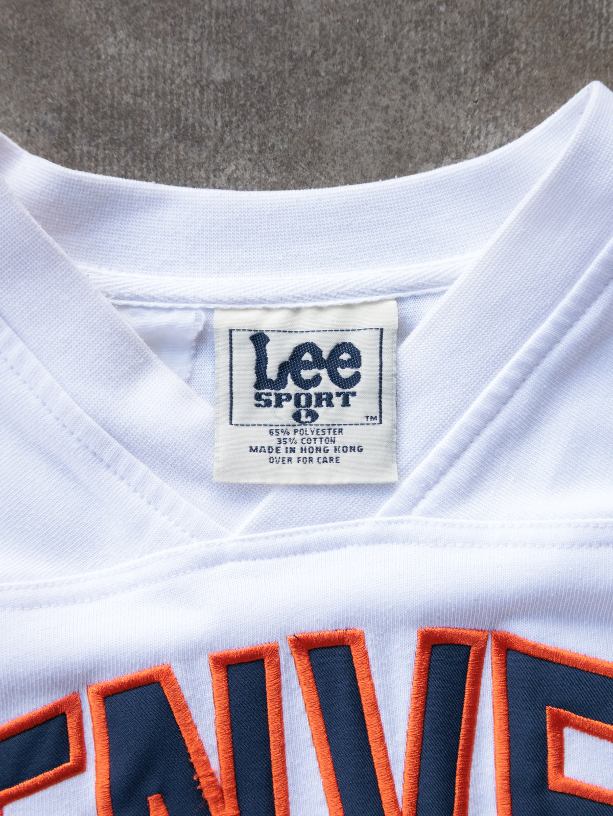 Vintage 90s White Lee Sport Denver Broncos Long Sleeve Tee (L)