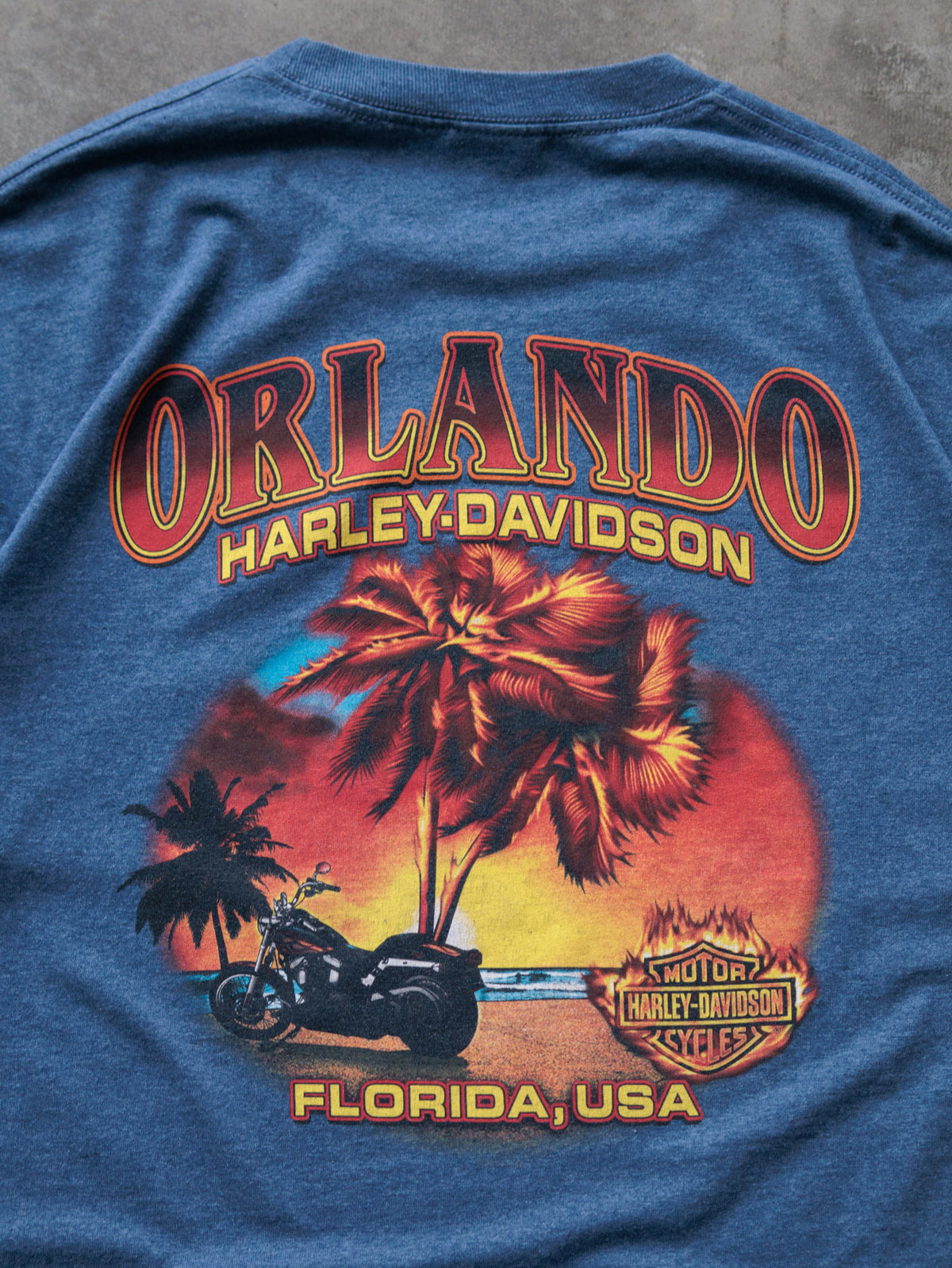Vintage Blue Harley-Davidson Orlando Florida Tee (XL)