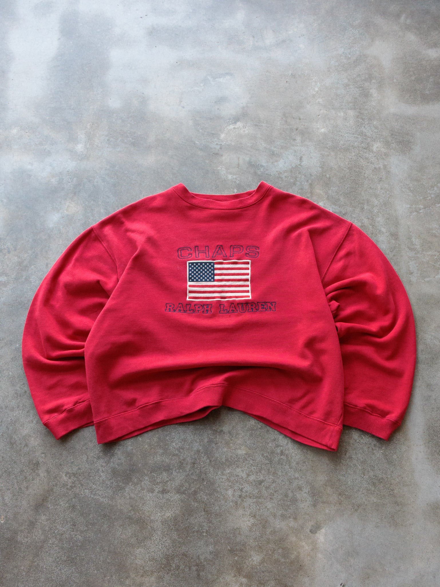 Vintage 90s Red Chaps Ralph Lauren USA Sweatshirt (L)