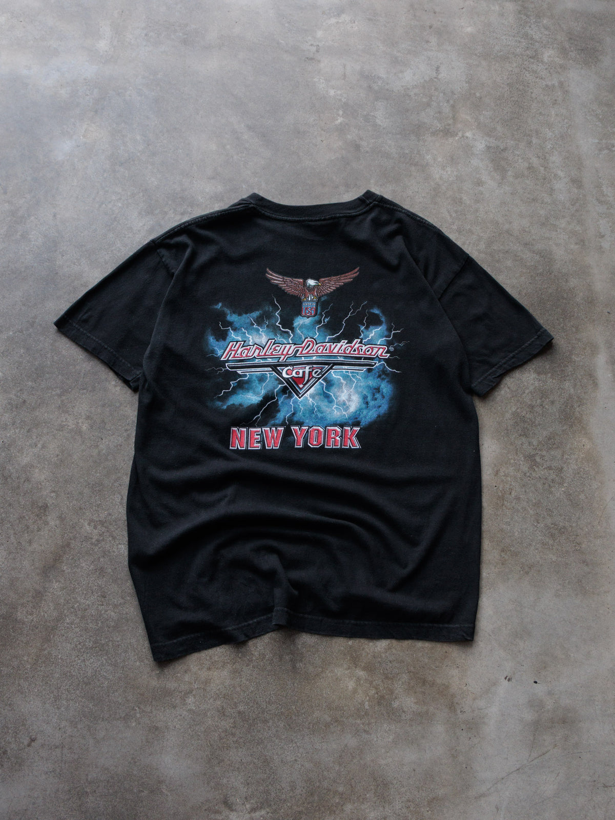 Vintage Black Harley-Davidson New York Tee (M)