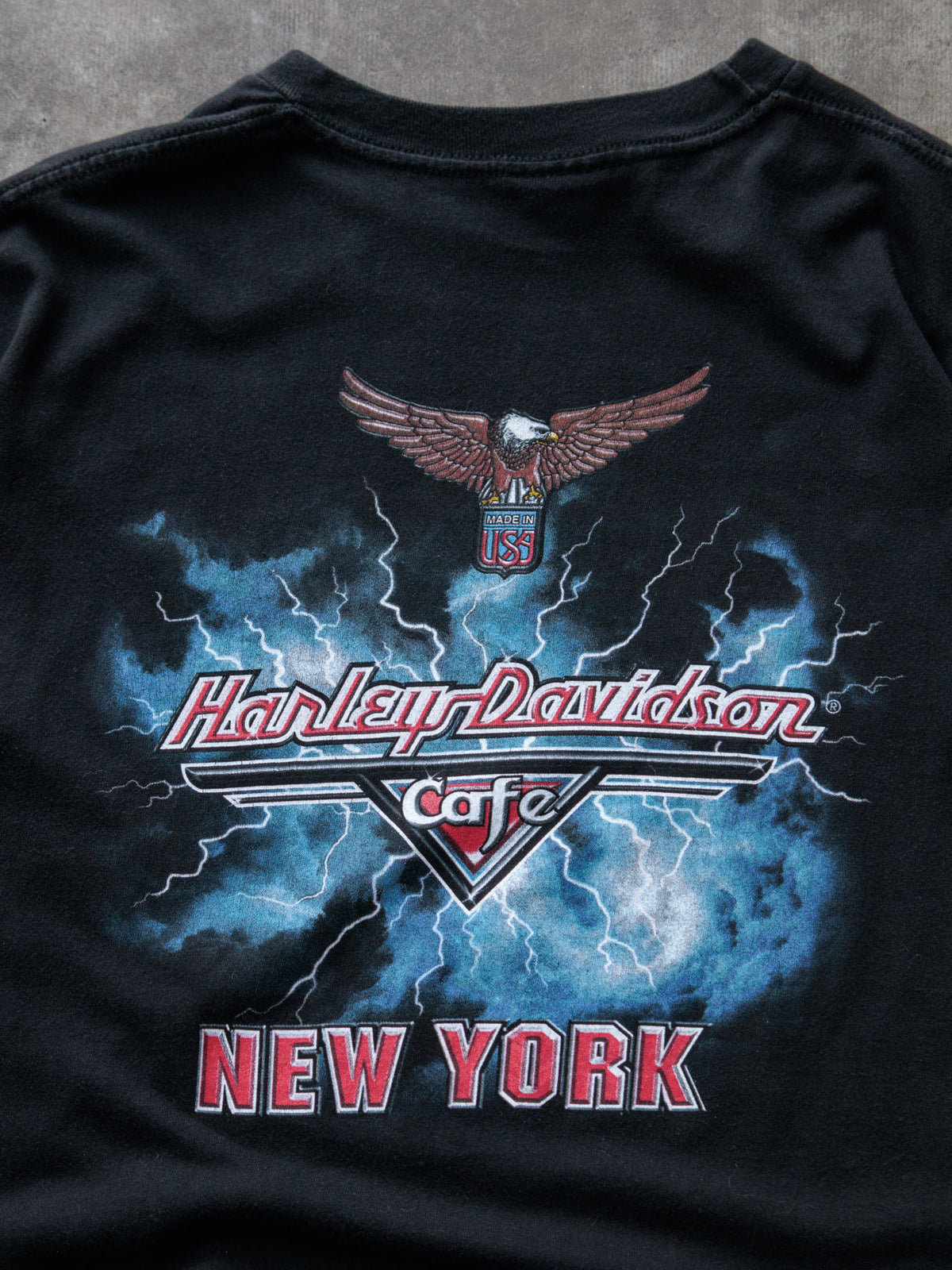 Vintage Black Harley-Davidson New York Tee (M)