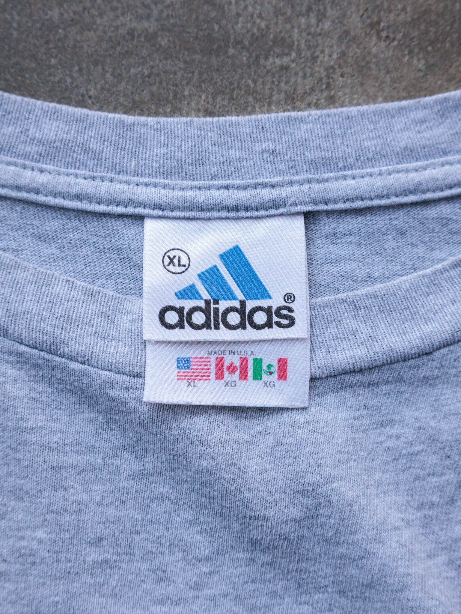 Vintage 90s Grey Adidas Graphic Tee (XL)