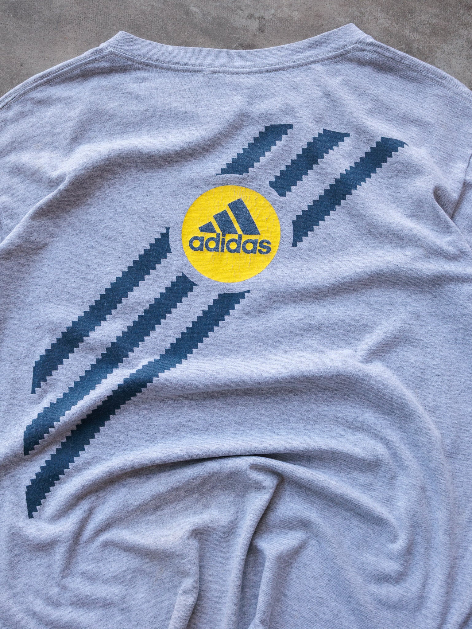 Vintage 90s Grey Adidas Graphic Tee (XL)