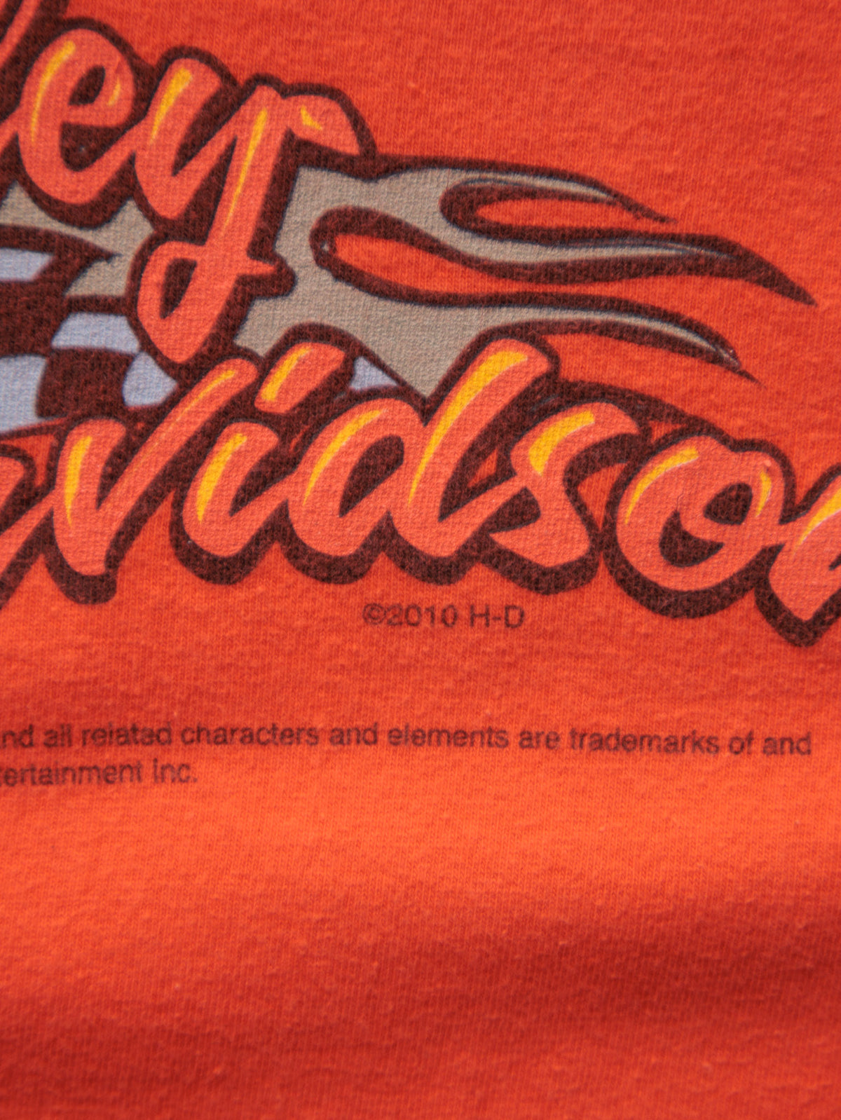 Vintage 2010 Orange Harley-Davidson Seattle Washington Looney Tunes Tee (L)