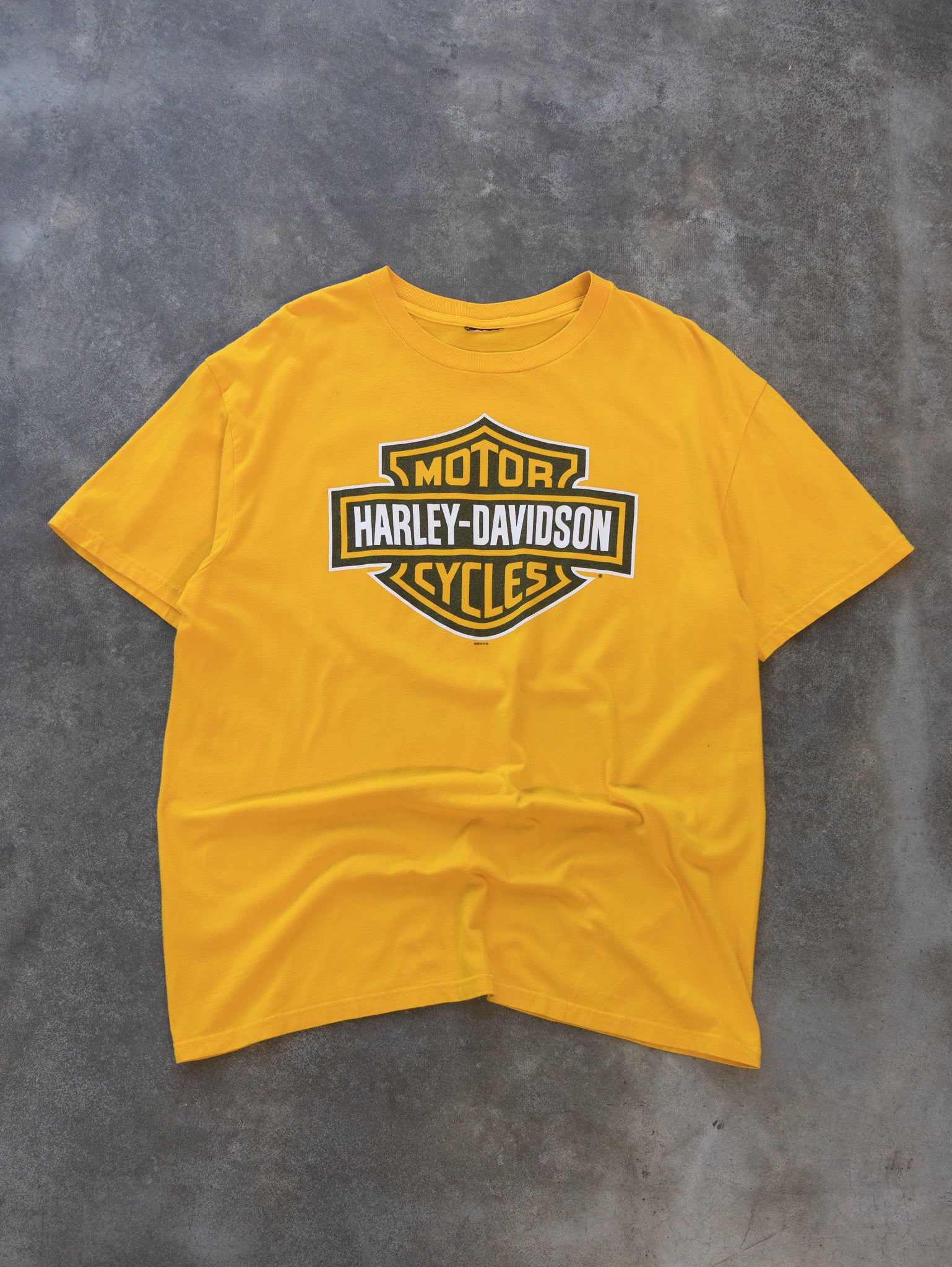 Vintage 2010 Yellow North Carolina Harley-Davidson Tee (XL)