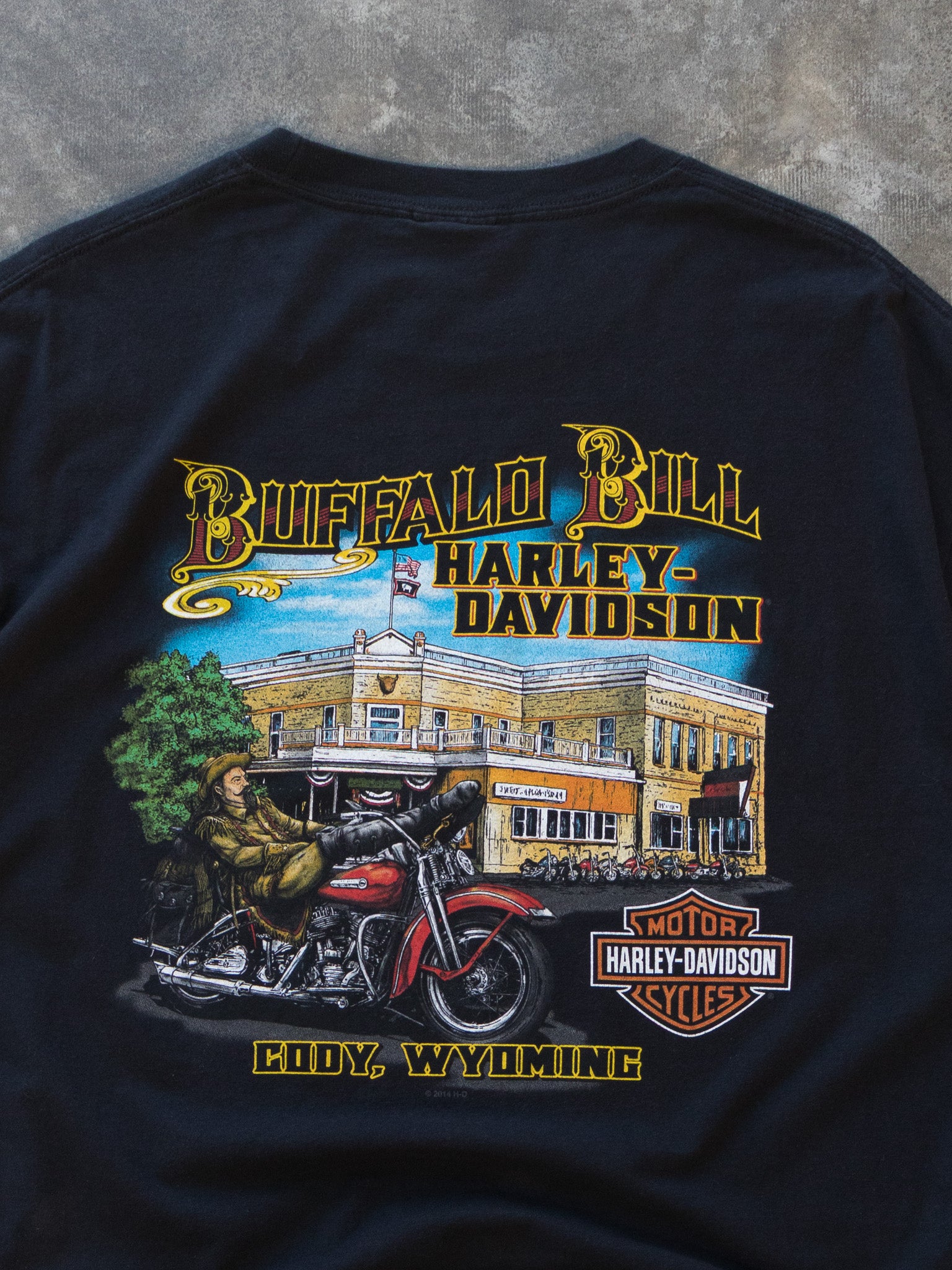 Vintage Black Harley-Davidson Tee (XL)