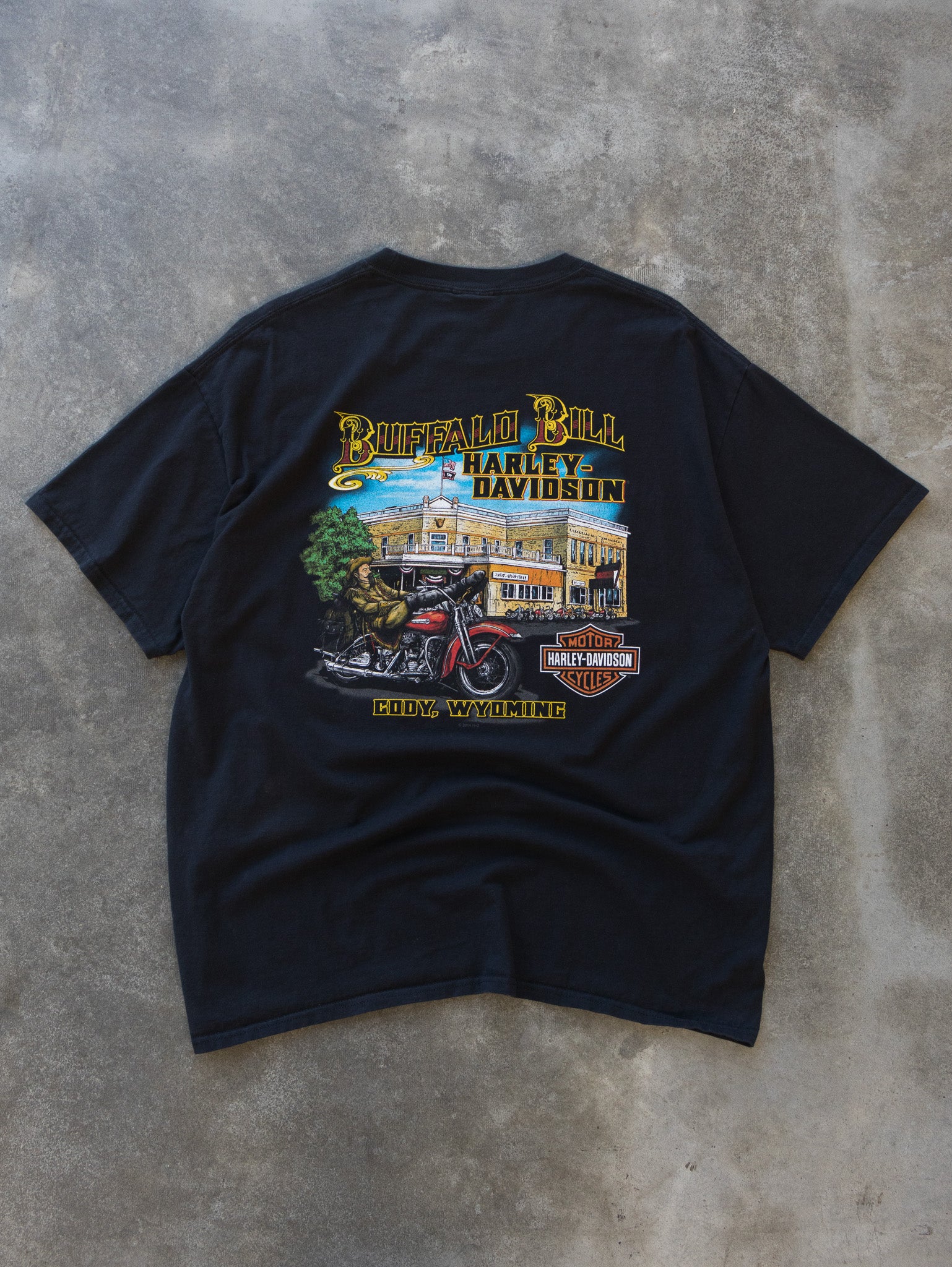 Vintage Black Harley-Davidson Tee (XL)